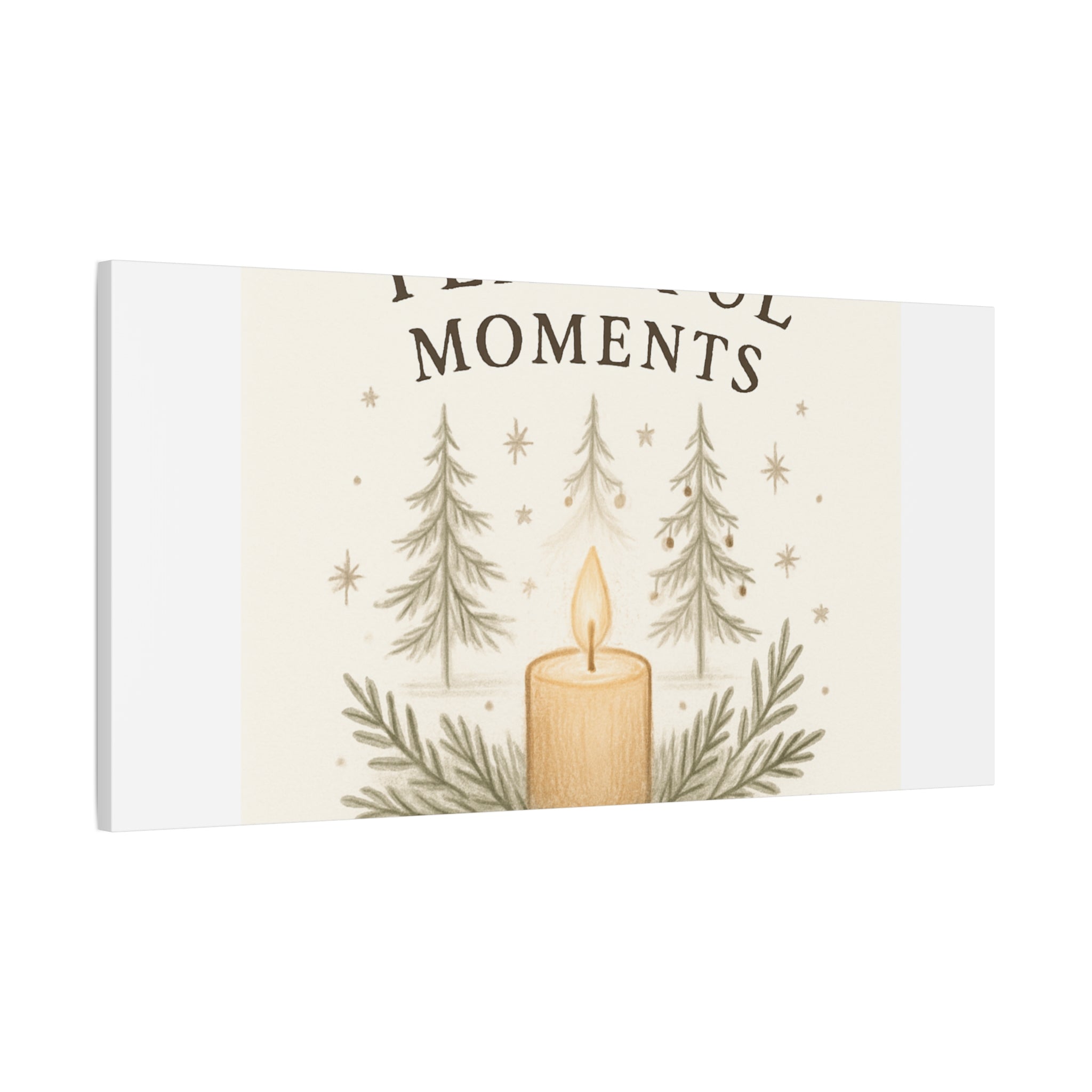 Peaceful Moments Candle Canvas — Matte Stretched Wall Art