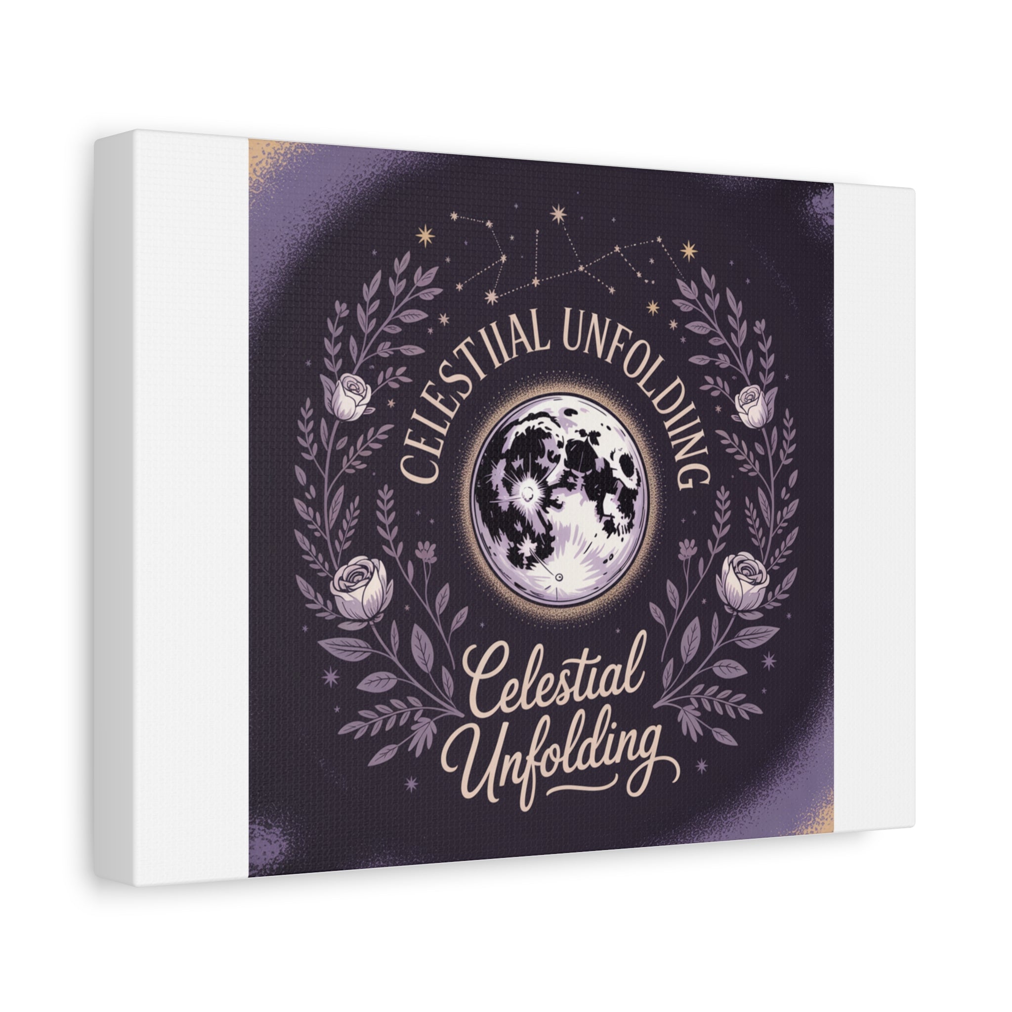 Celestial Unfolding Moon Art Canvas