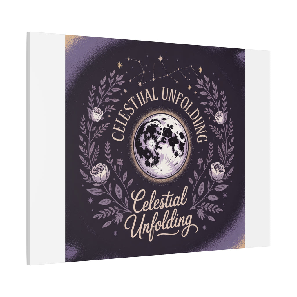 Celestial Unfolding Moon Art Canvas