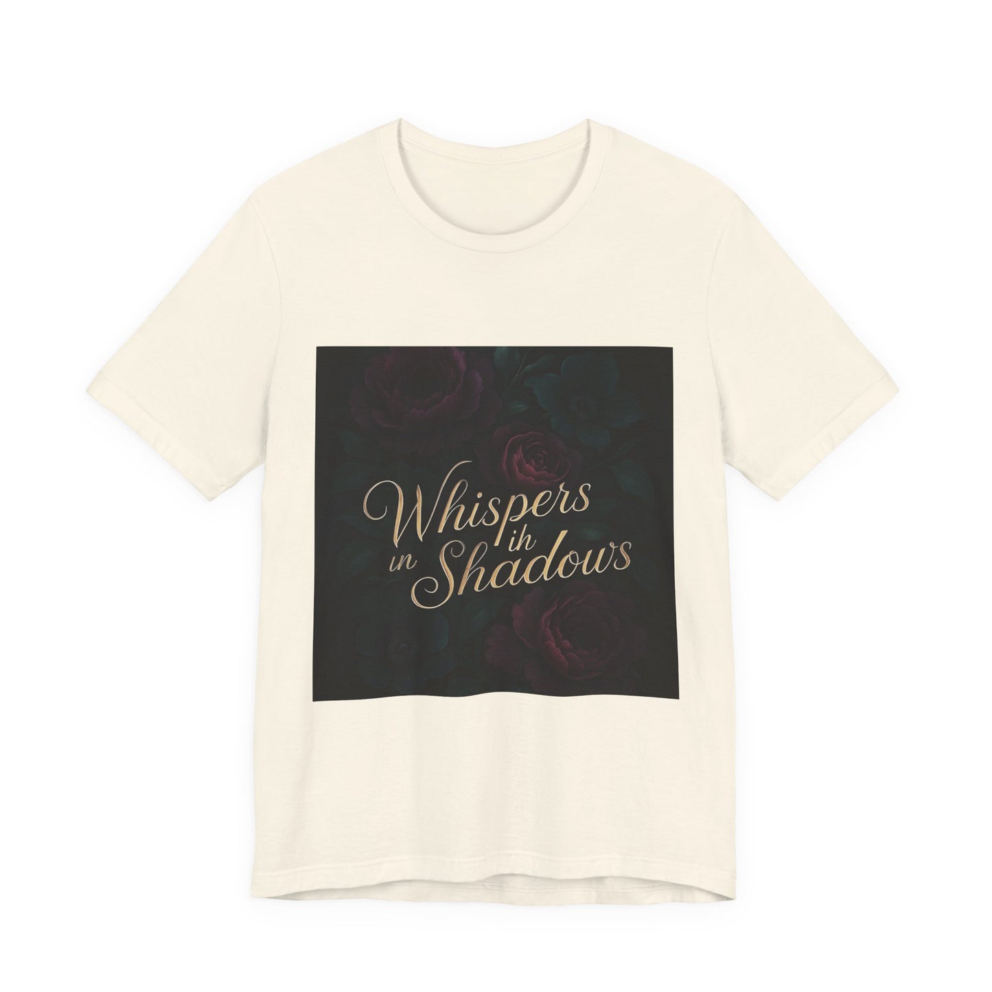 Whispers in the Shadows Graphic Tee — Gothic Floral Bookish Shirt