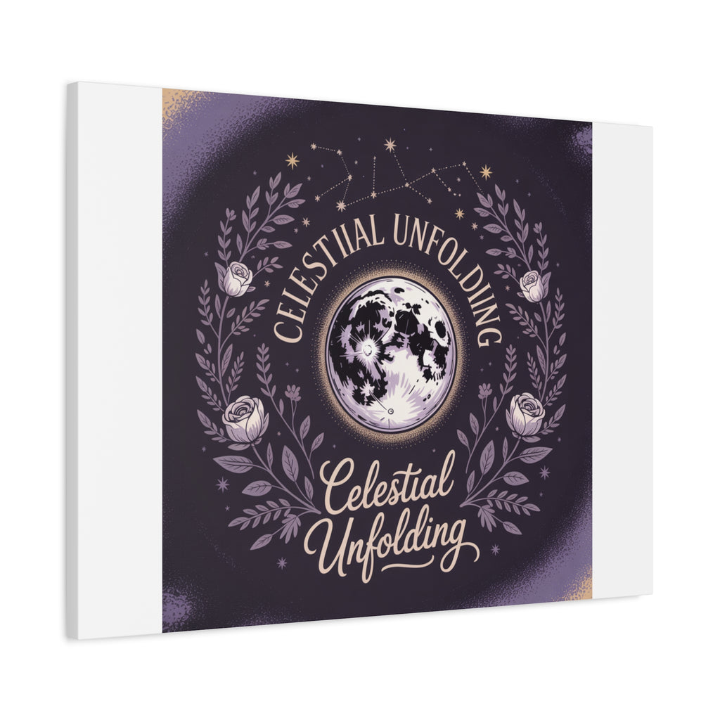 Celestial Unfolding Moon Art Canvas