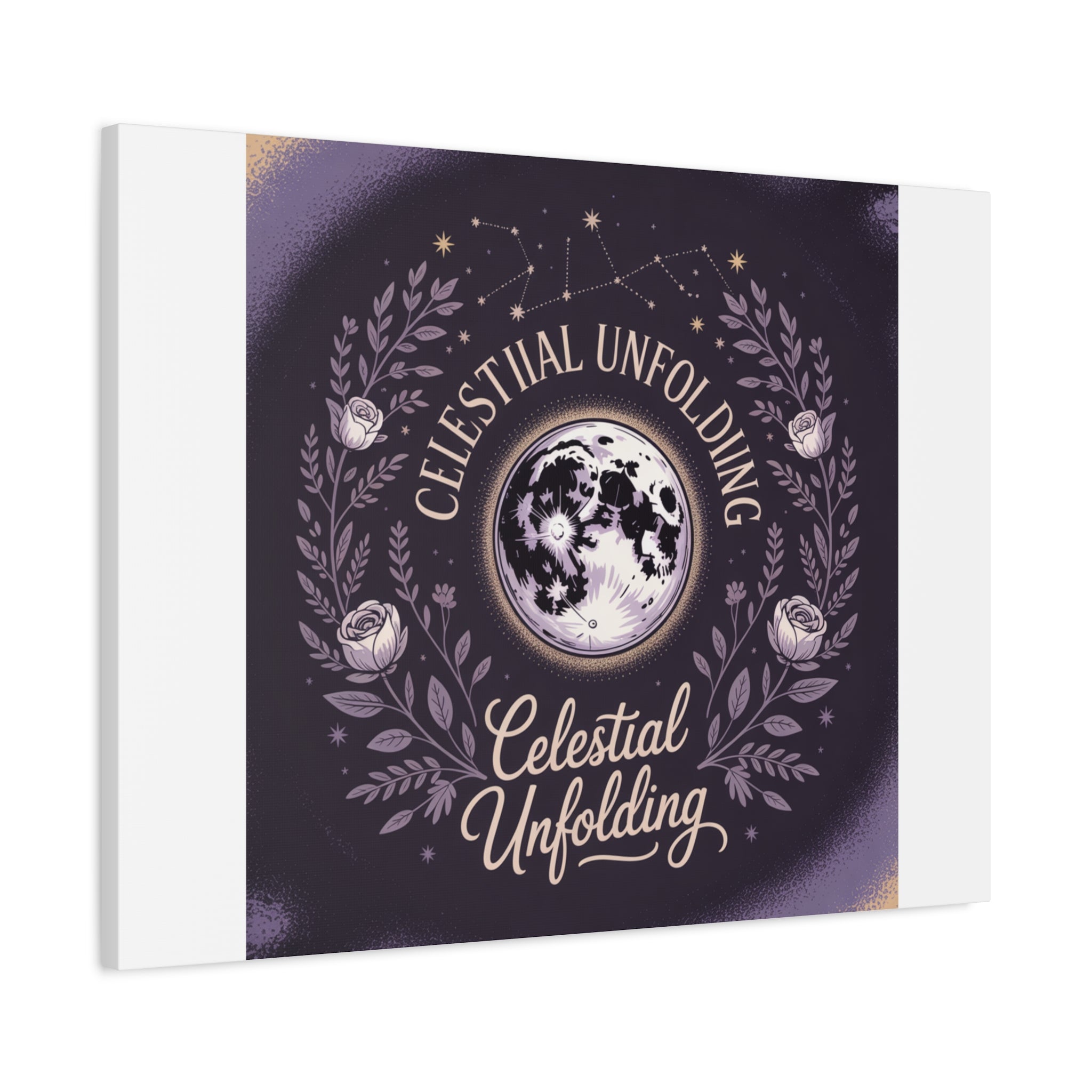 Celestial Unfolding Moon Art Canvas