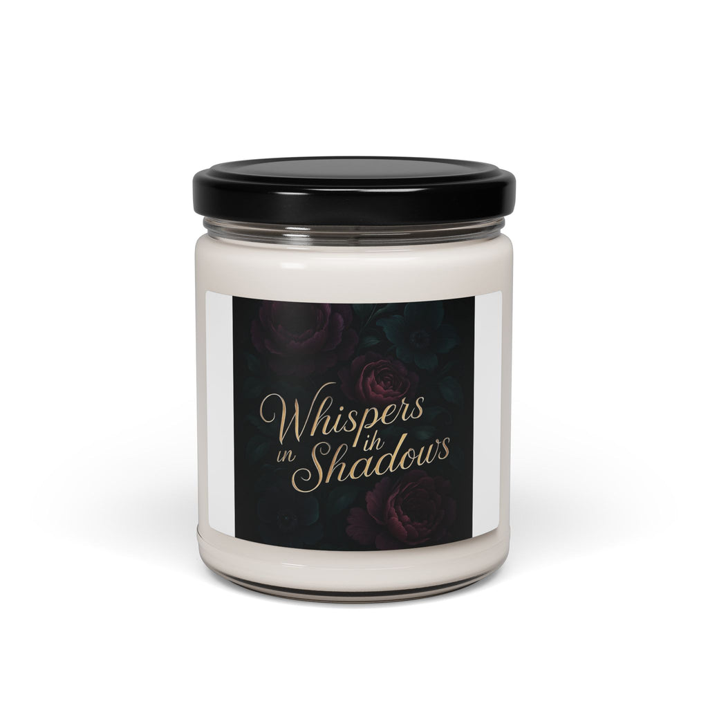 Whispers in Shadows 9oz Scented Soy Candle — Dark Floral Aromatherapy Jar