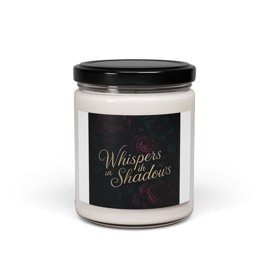Whispers in Shadows 9oz Scented Soy Candle — Dark Floral Aromatherapy Jar