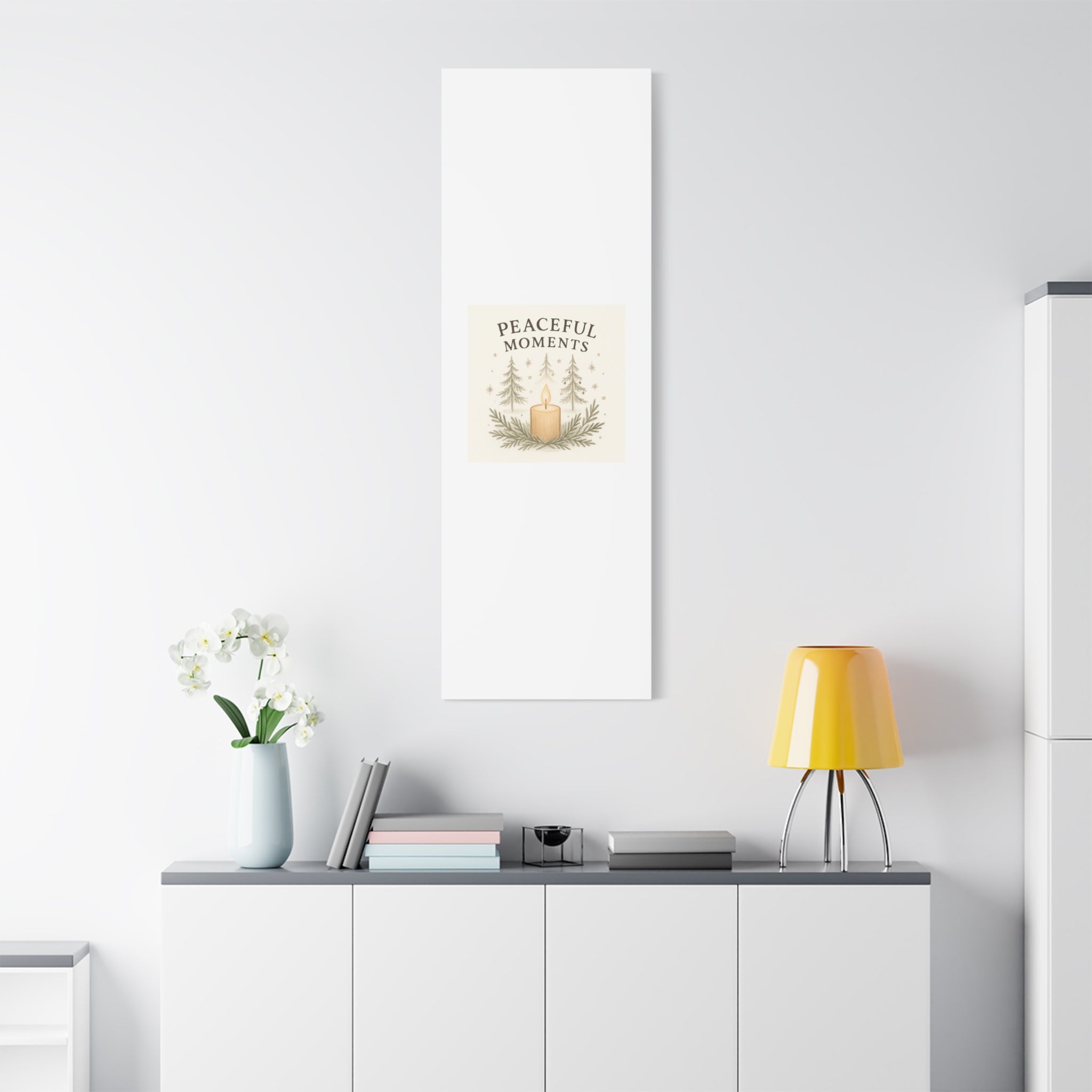 Peaceful Moments Candle Canvas — Matte Stretched Wall Art