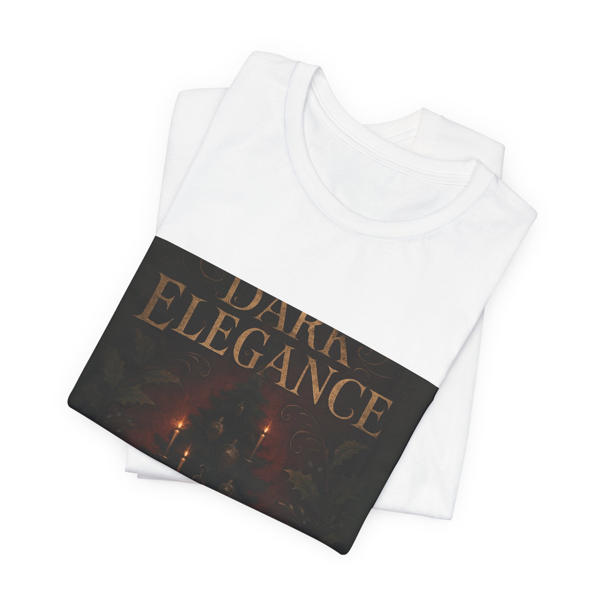 Dark Elegance Tee - Gothic Candlelight Graphic Shirt