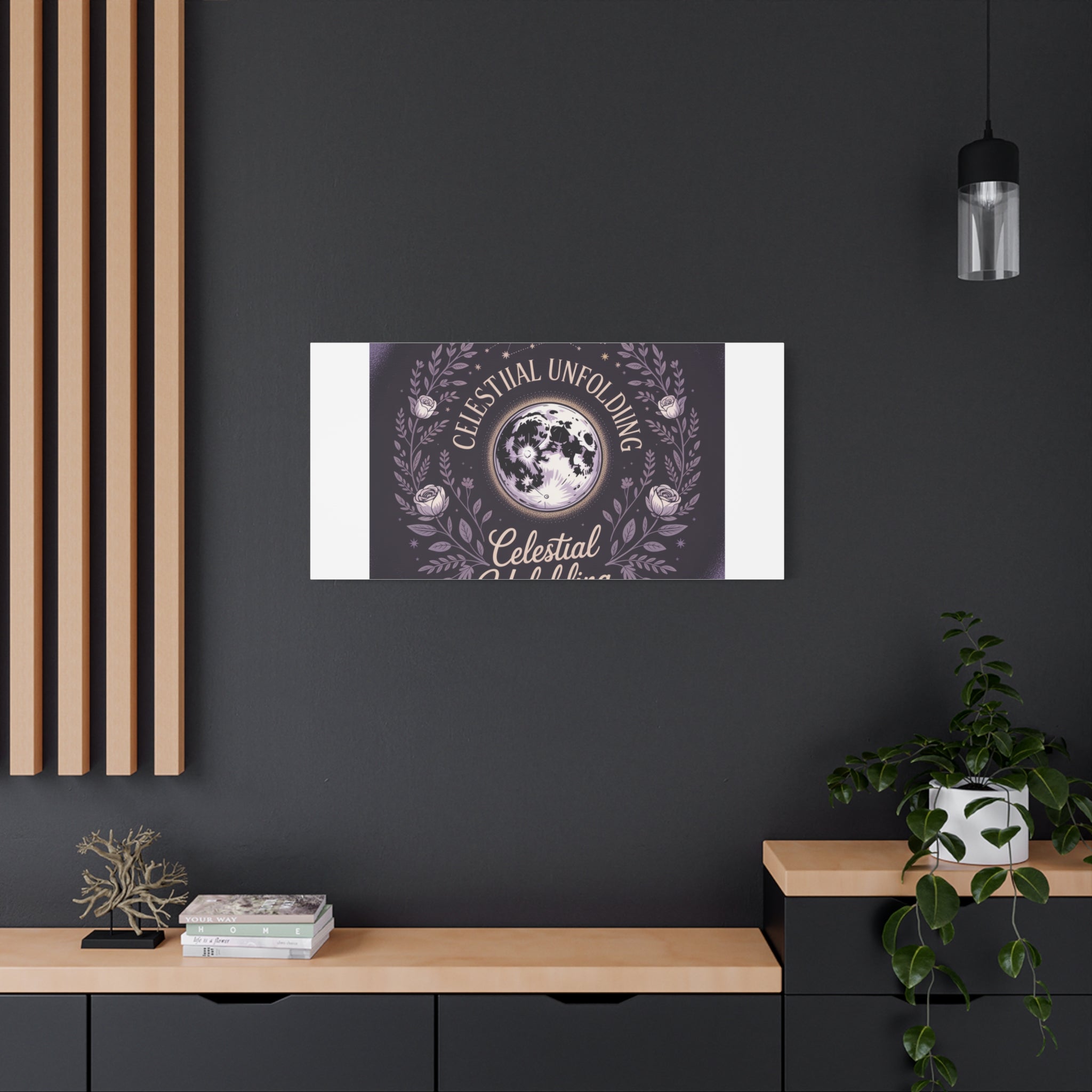 Celestial Unfolding Moon Art Canvas