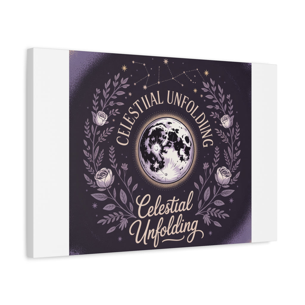 Celestial Unfolding Moon Art Canvas