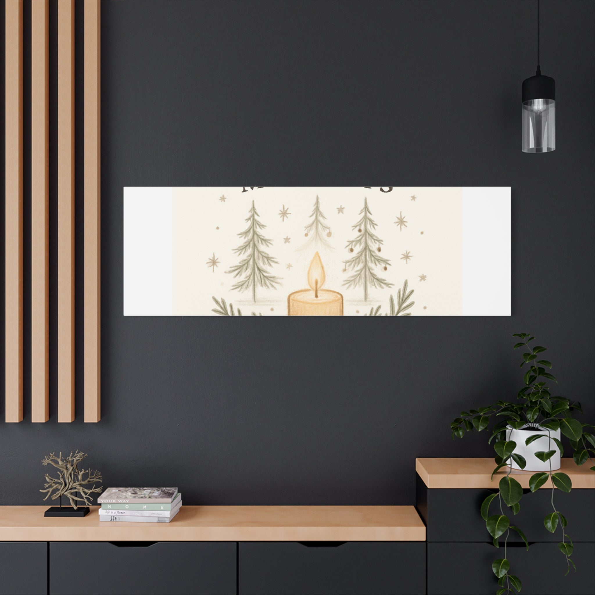 Peaceful Moments Candle Canvas — Matte Stretched Wall Art