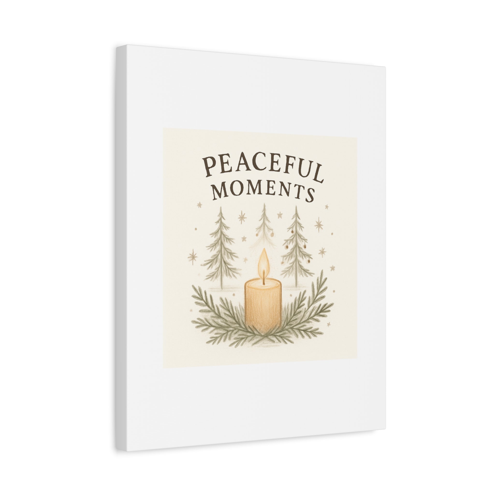 Peaceful Moments Candle Canvas — Matte Stretched Wall Art