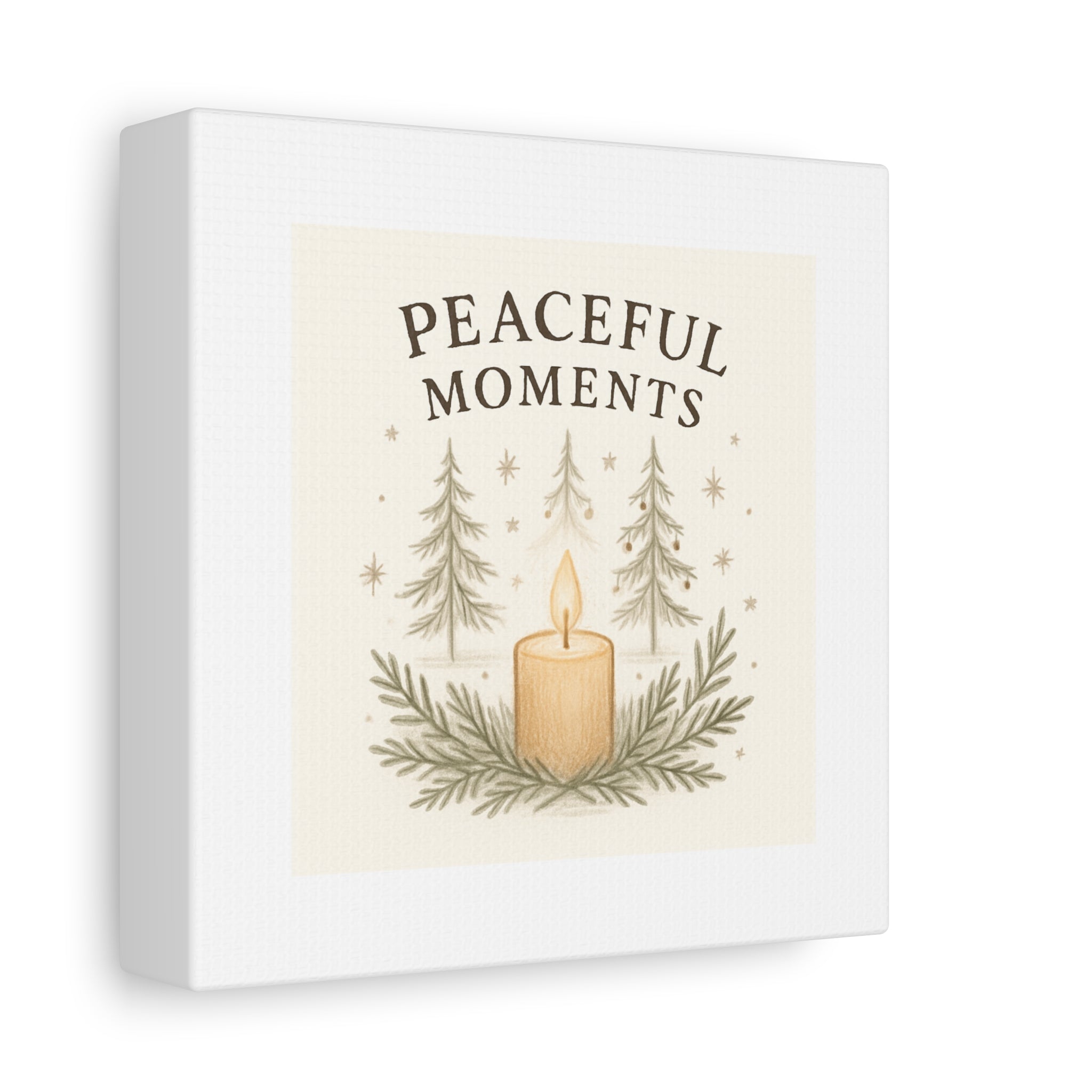 Peaceful Moments Candle Canvas — Matte Stretched Wall Art