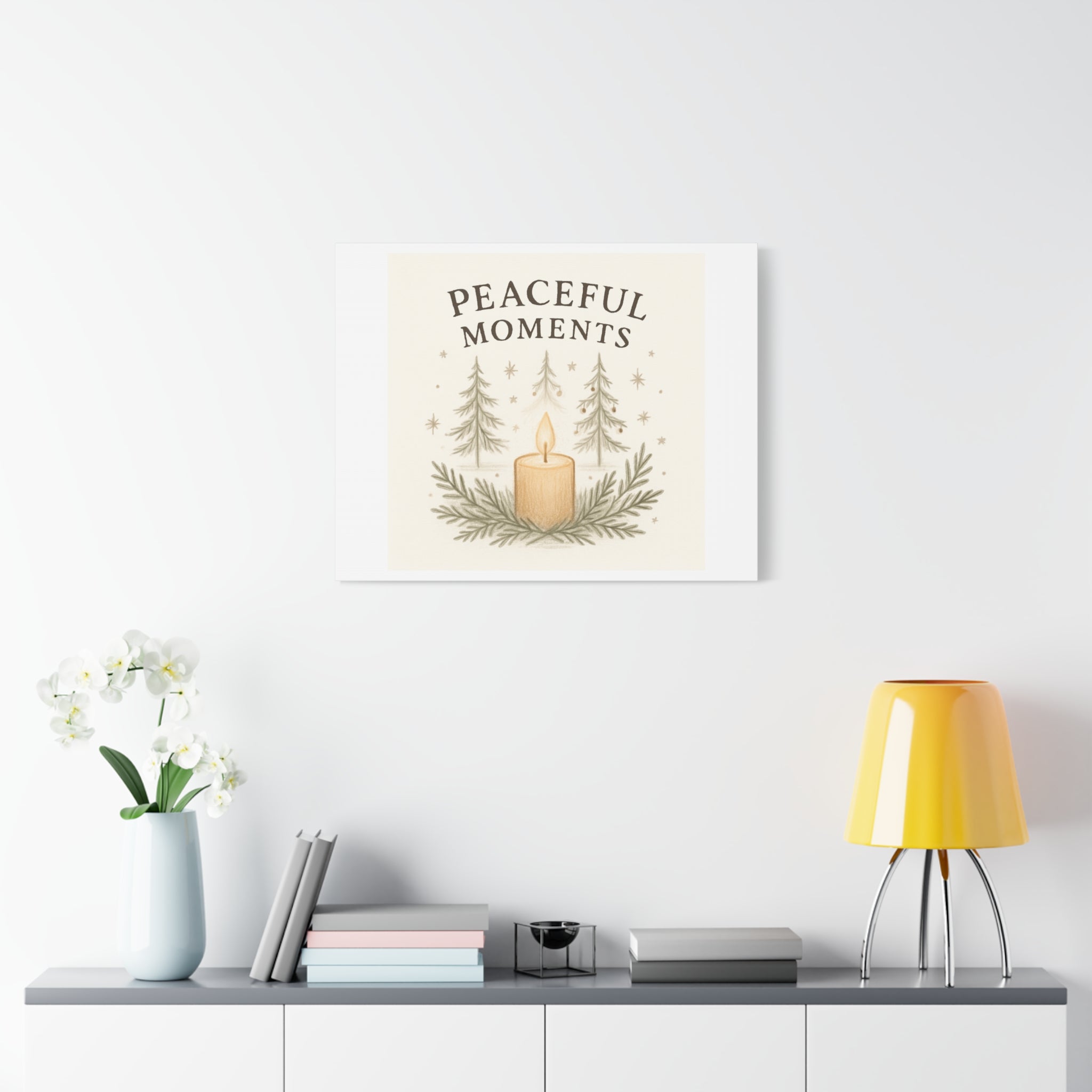 Peaceful Moments Candle Canvas — Matte Stretched Wall Art