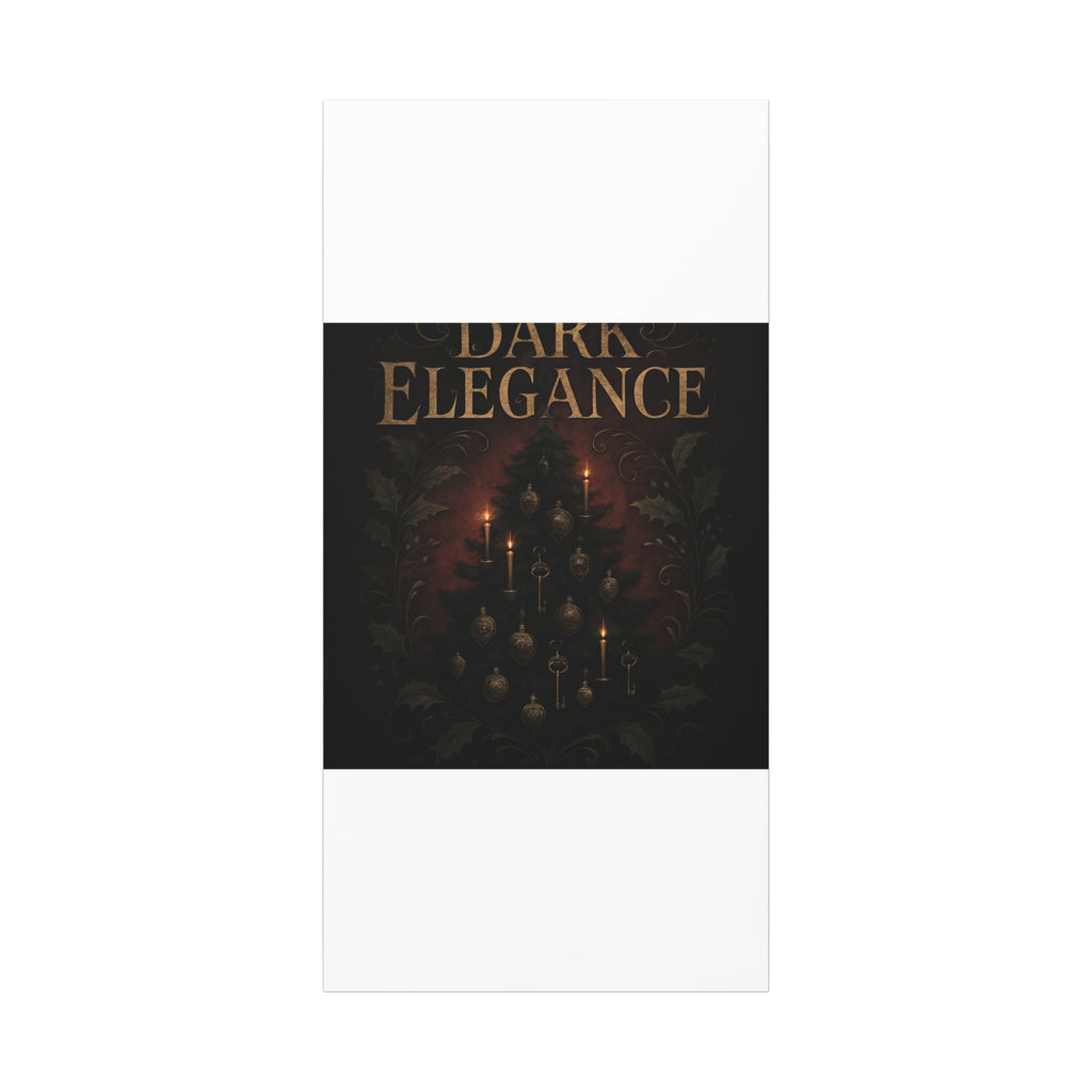 Elegance Christmas Canvas Wall Art — Vintage Candlelit Tree Matte Stretched Print
