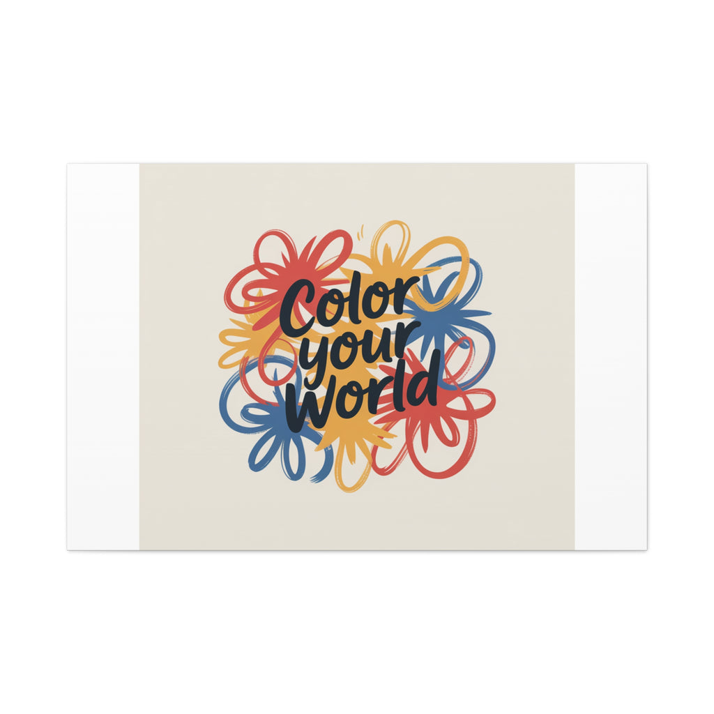 Canvas Art – “Color Your World” Floral Wall Art