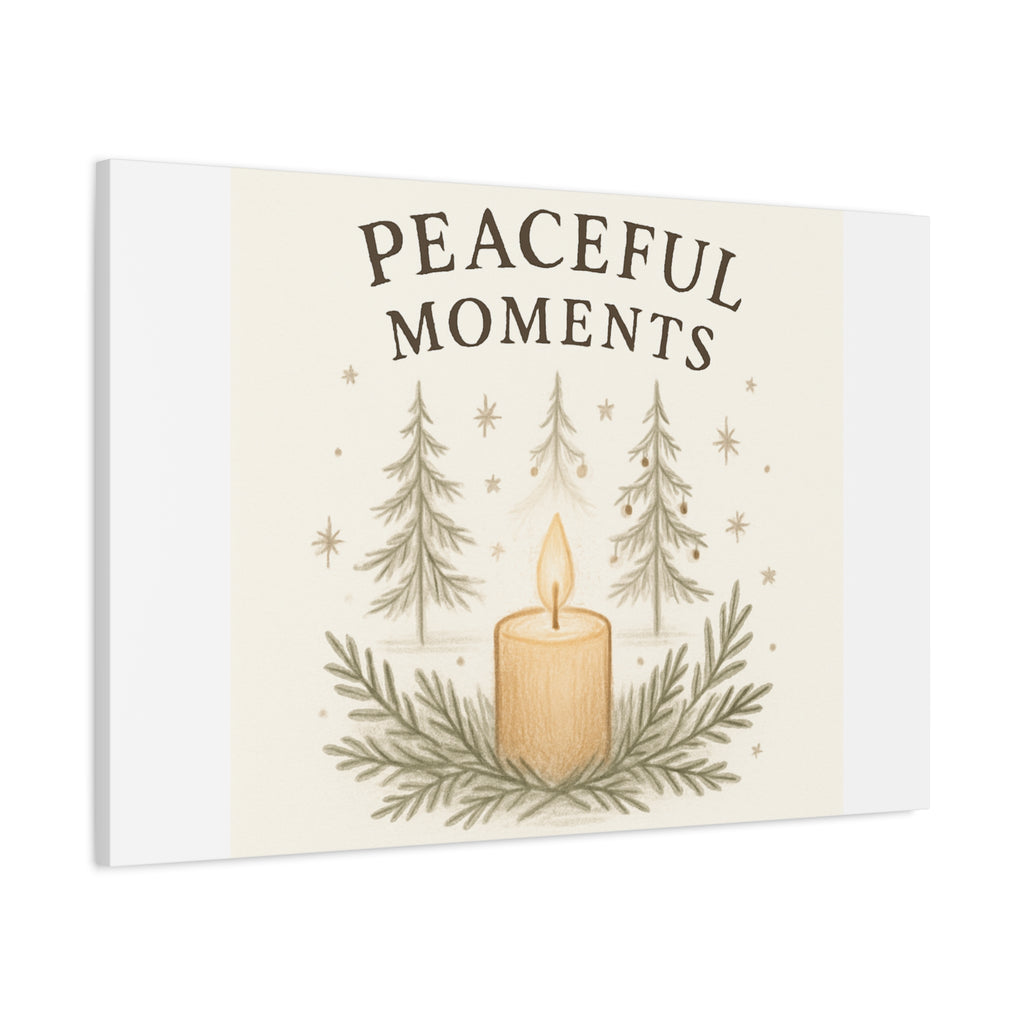 Peaceful Moments Candle Canvas — Matte Stretched Wall Art