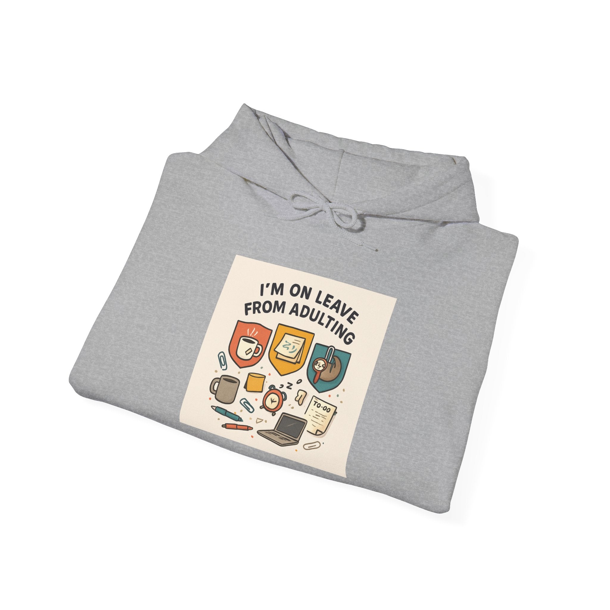 I'm On Leave From Adulting Hoodie — Cute Retro Gaming Graphic Sweatshirt