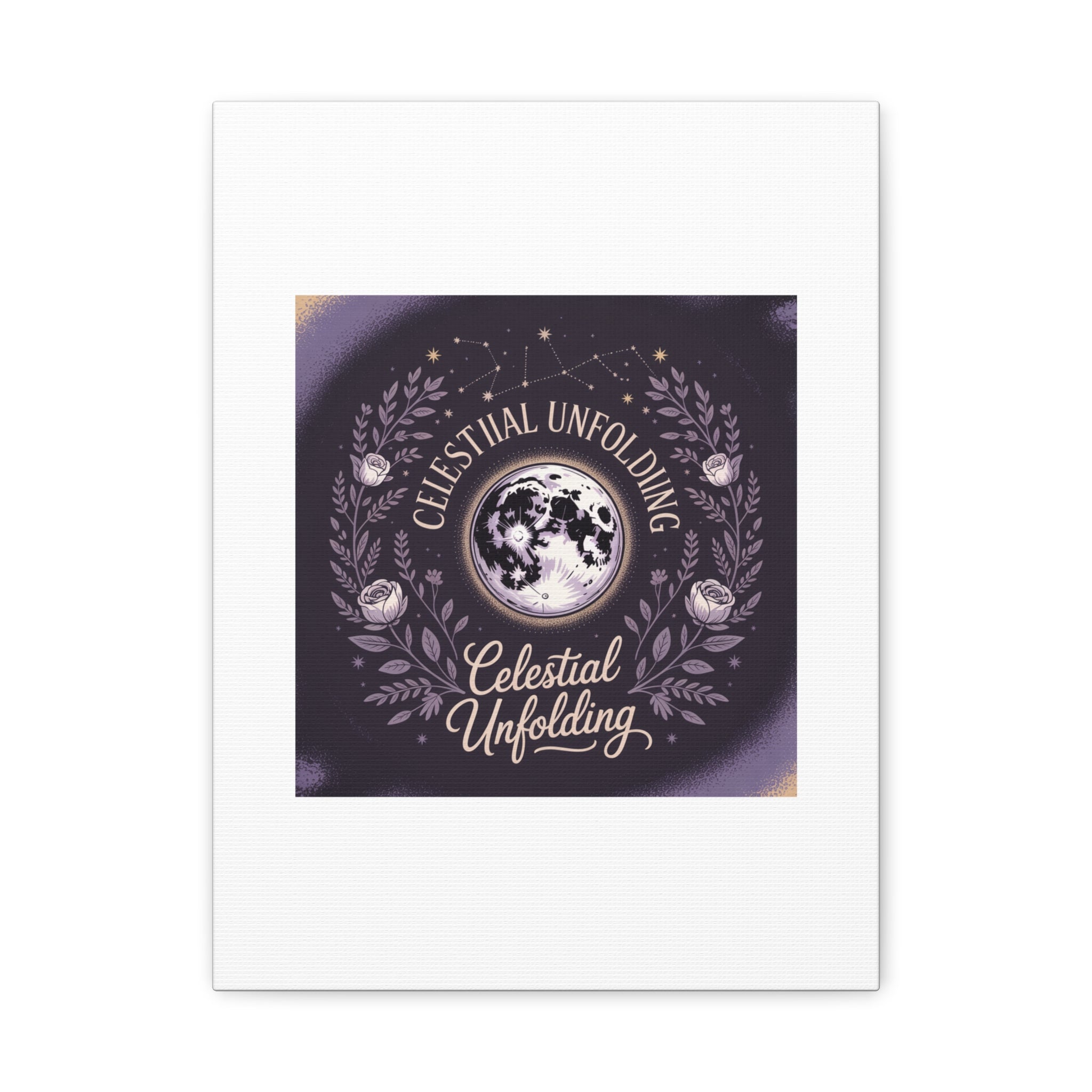 Celestial Unfolding Moon Art Canvas