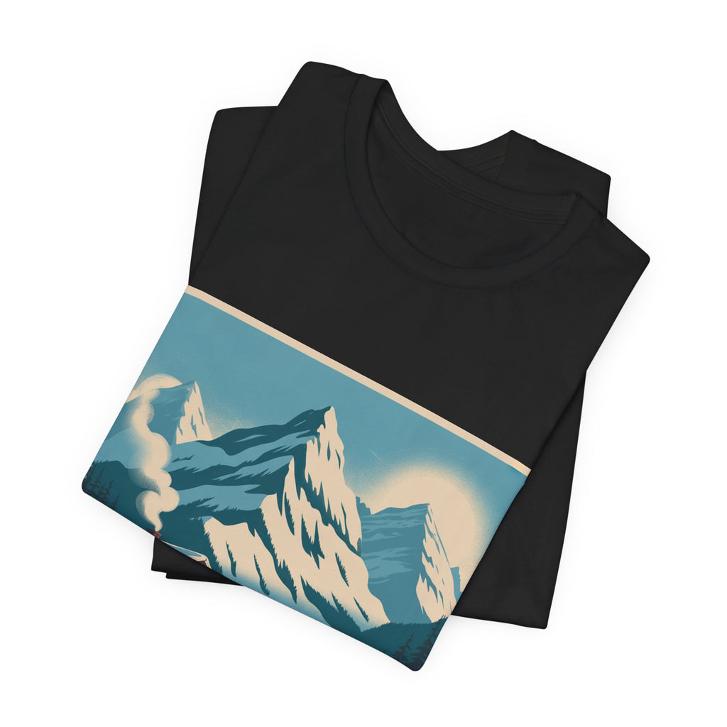 Ski Lodge Vintage Graphic Tee — Retro Mountain Skiers Shirt