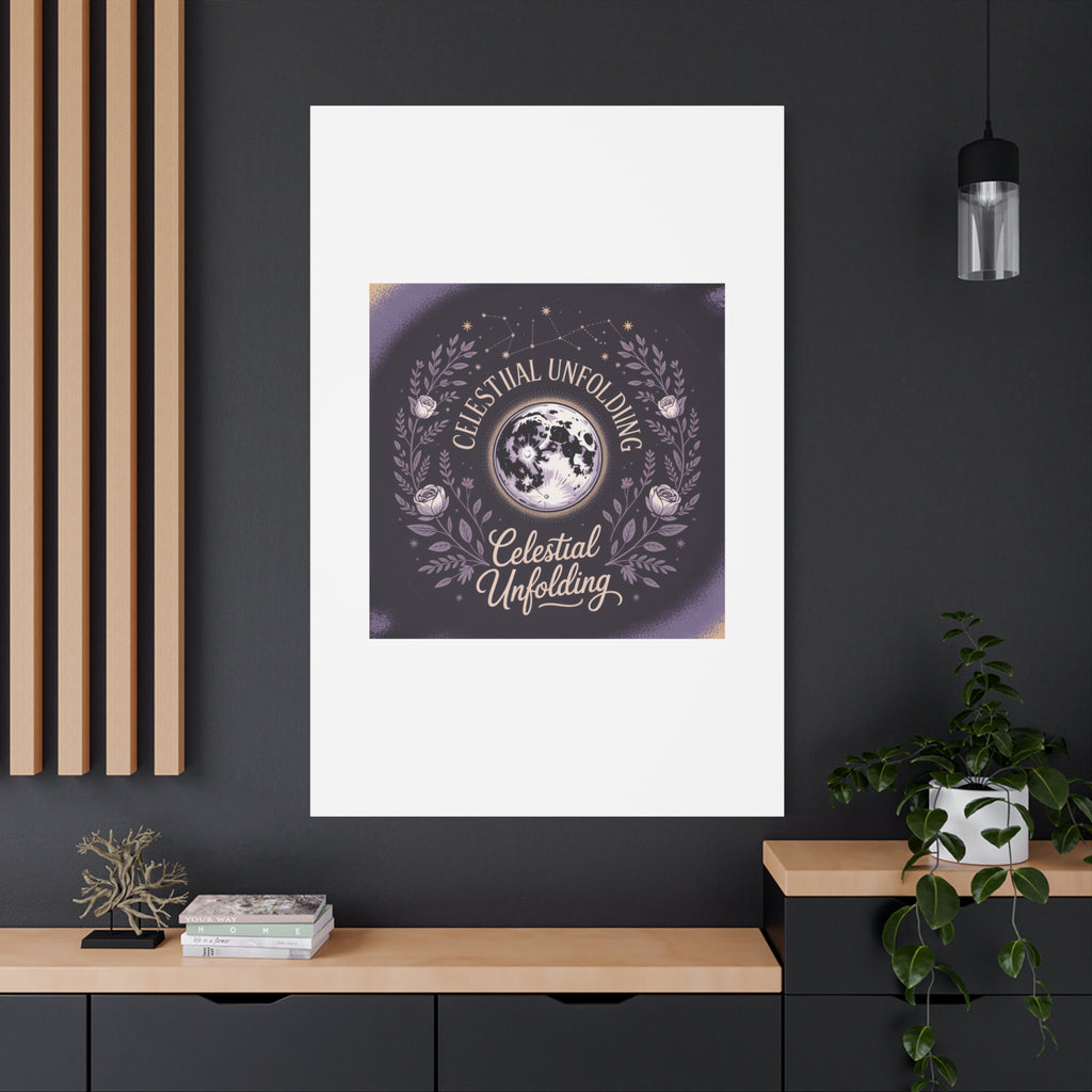 Celestial Unfolding Moon Art Canvas