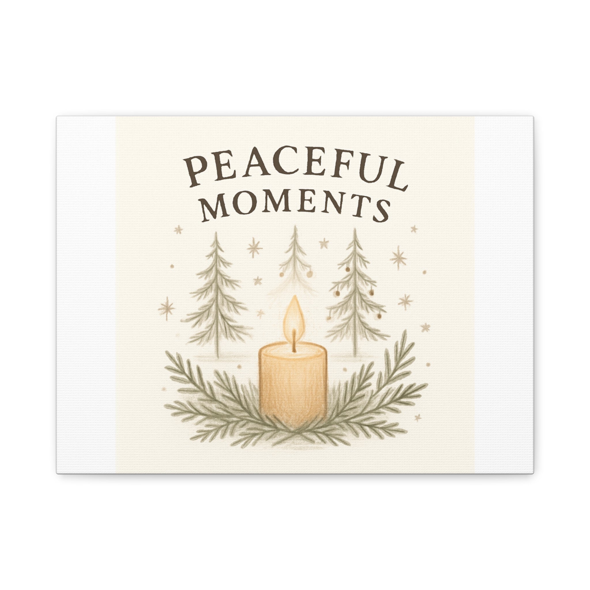Peaceful Moments Candle Canvas — Matte Stretched Wall Art