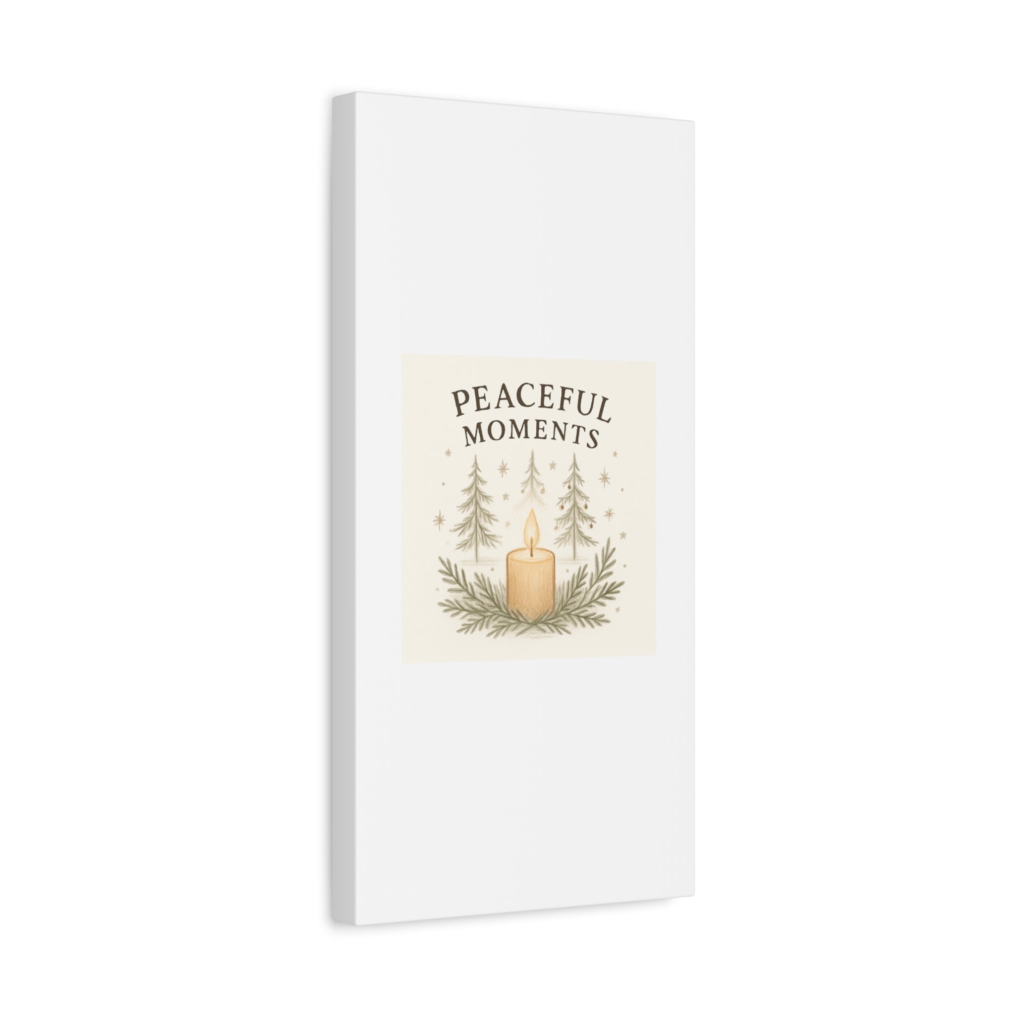 Peaceful Moments Candle Canvas — Matte Stretched Wall Art