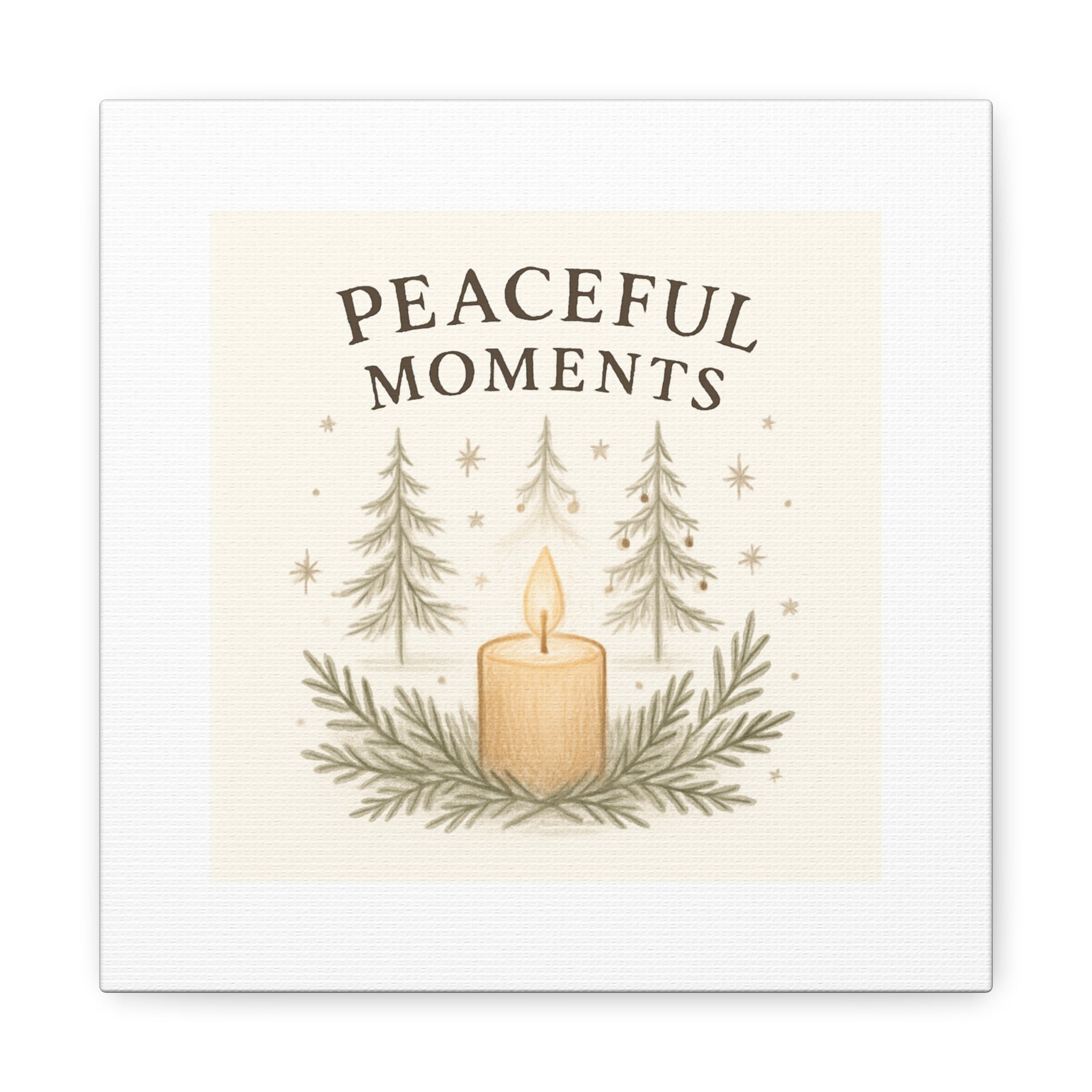 Peaceful Moments Candle Canvas — Matte Stretched Wall Art