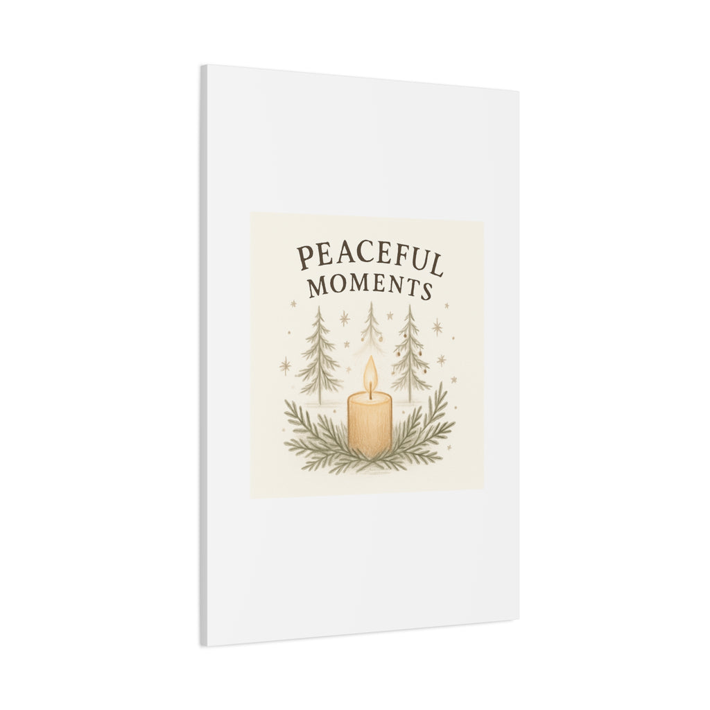 Peaceful Moments Candle Canvas — Matte Stretched Wall Art