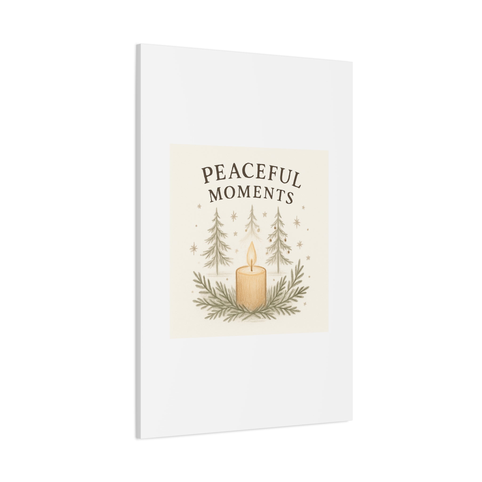 Peaceful Moments Candle Canvas — Matte Stretched Wall Art