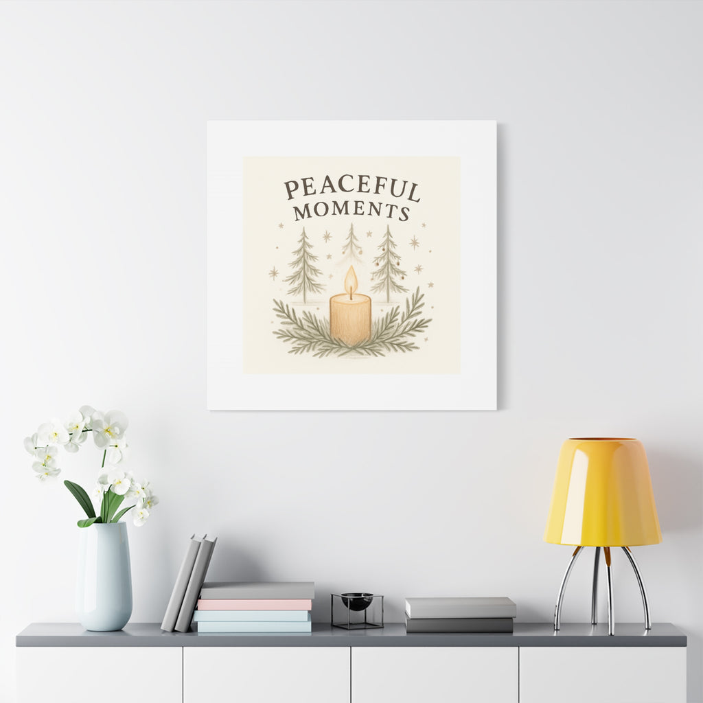 Peaceful Moments Candle Canvas — Matte Stretched Wall Art