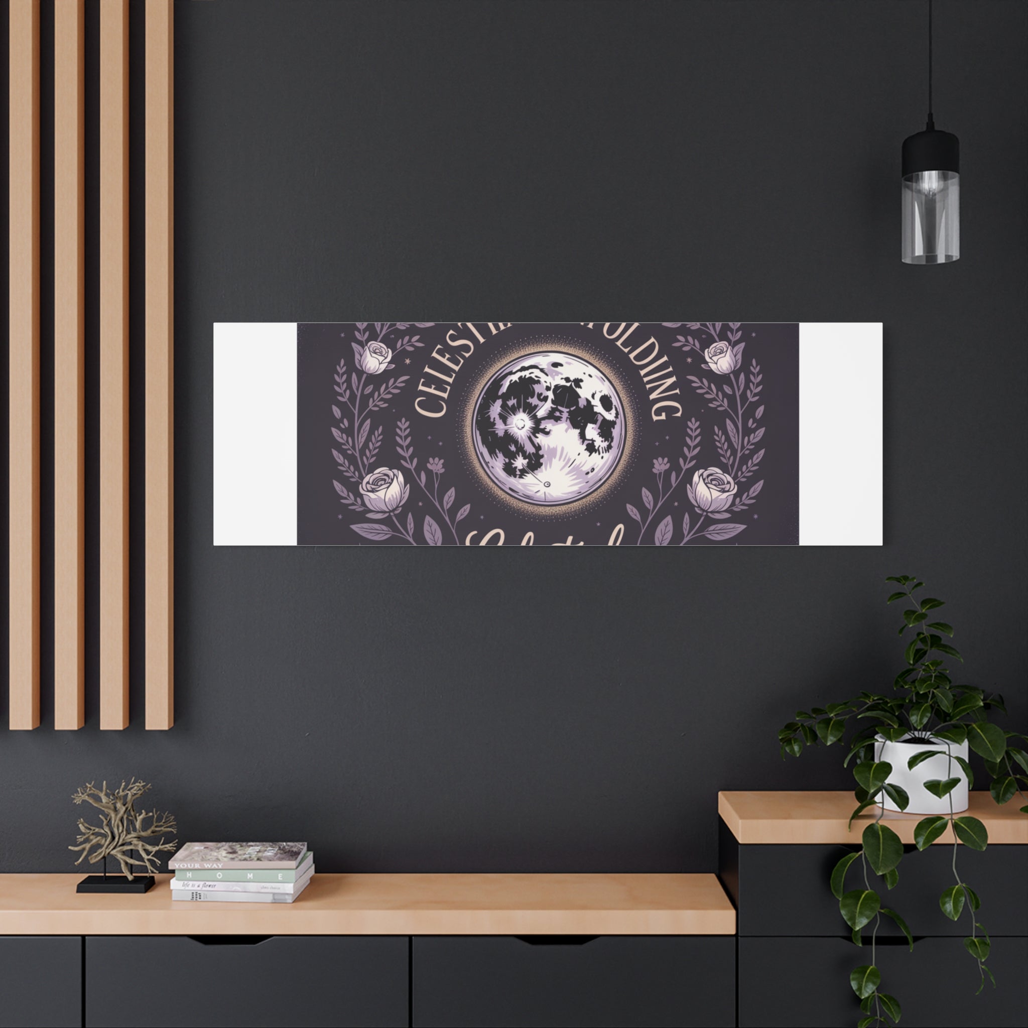 Celestial Unfolding Moon Art Canvas