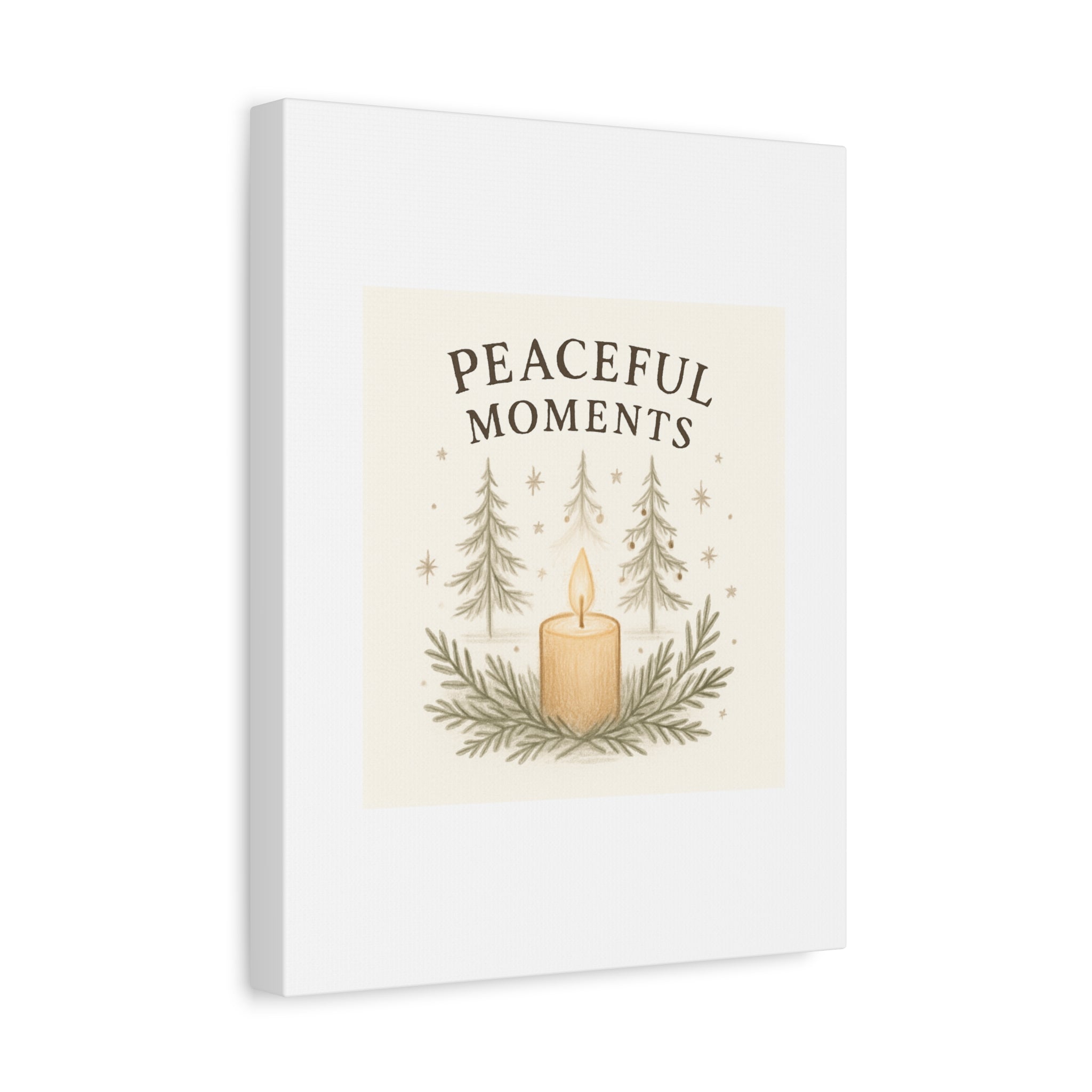 Peaceful Moments Candle Canvas — Matte Stretched Wall Art