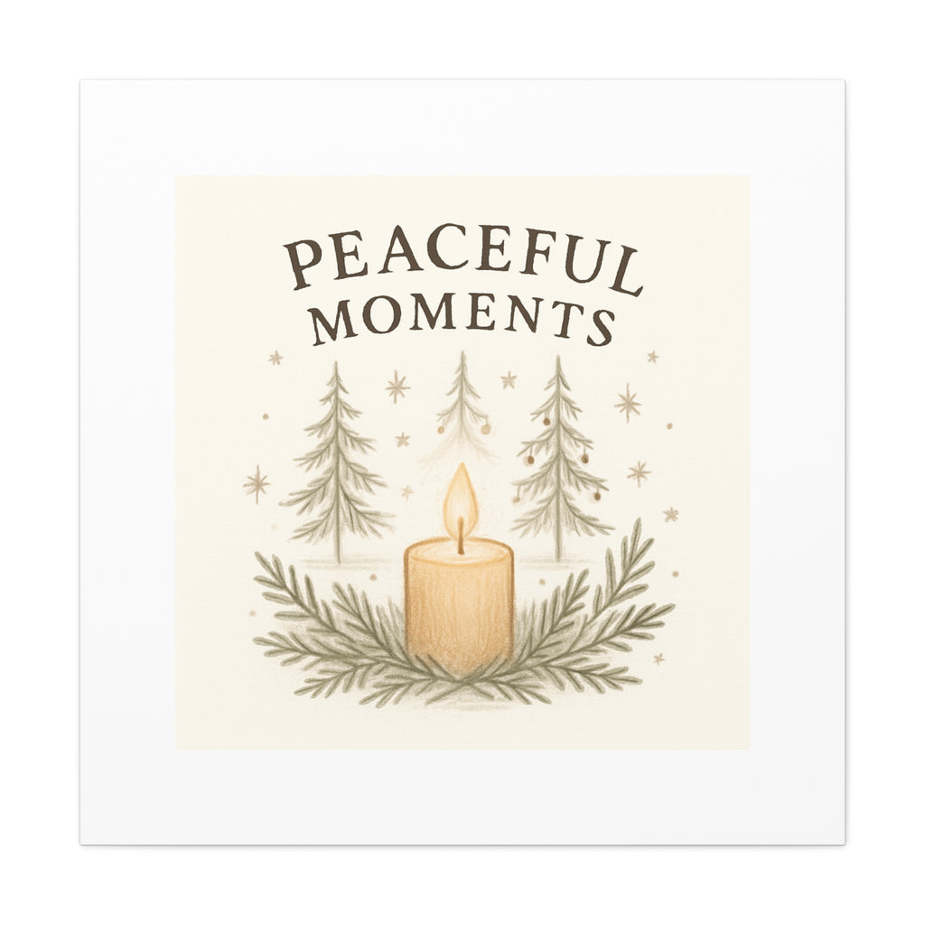 Peaceful Moments Candle Canvas — Matte Stretched Wall Art