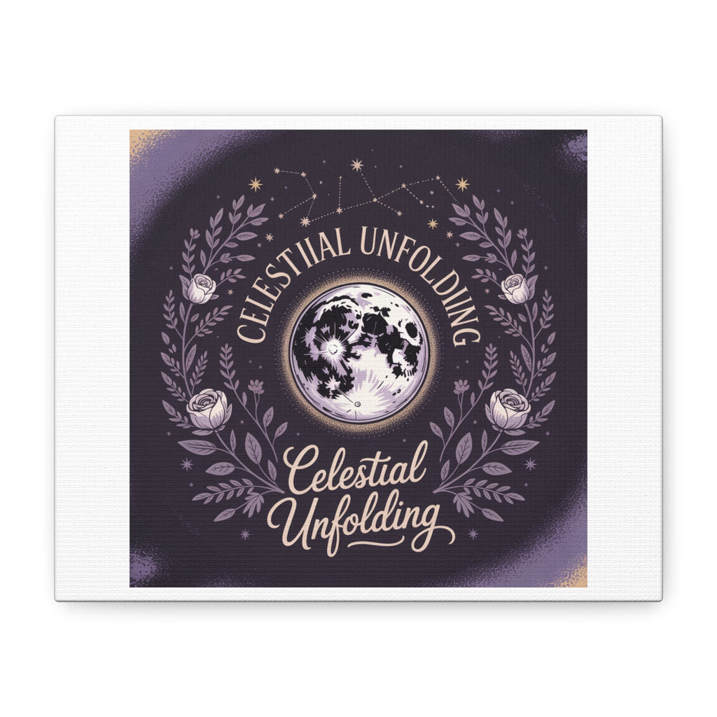 Celestial Unfolding Moon Art Canvas