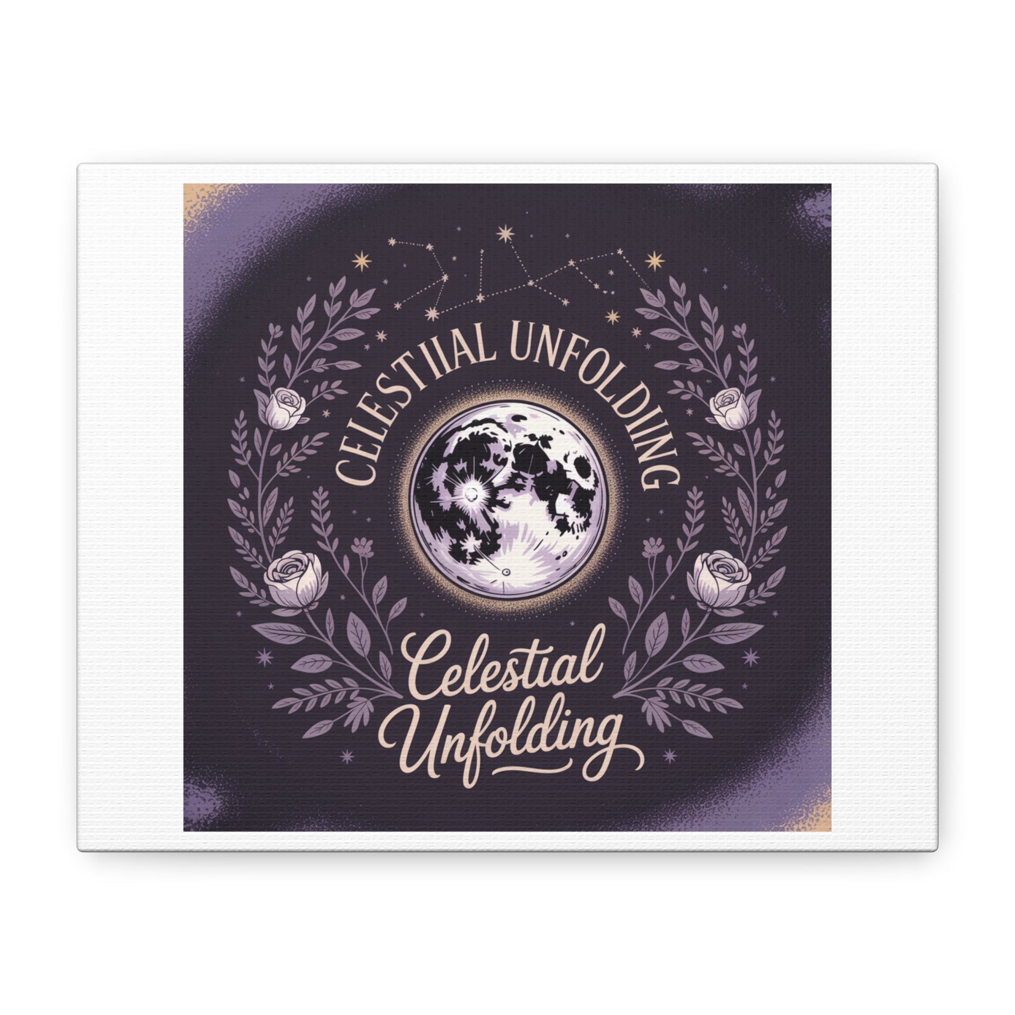 Celestial Unfolding Moon Art Canvas