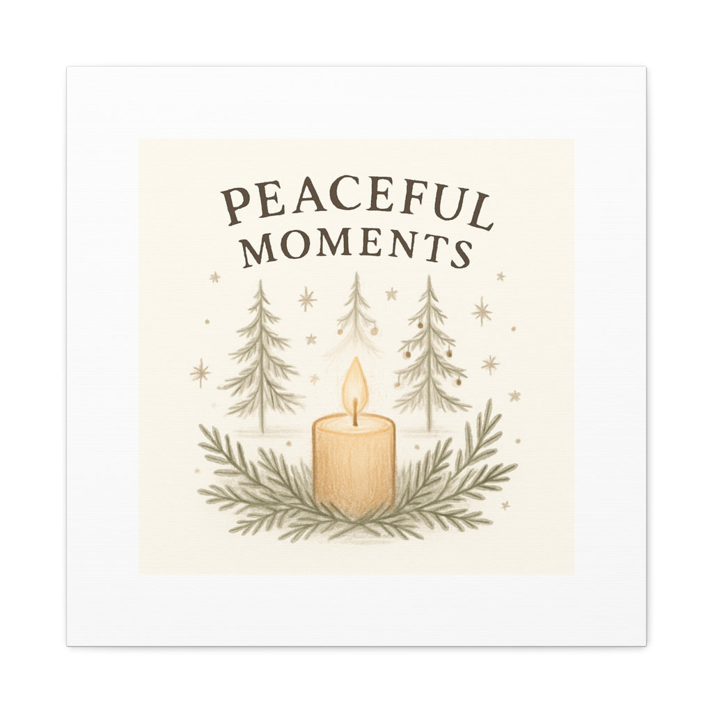 Peaceful Moments Candle Canvas — Matte Stretched Wall Art