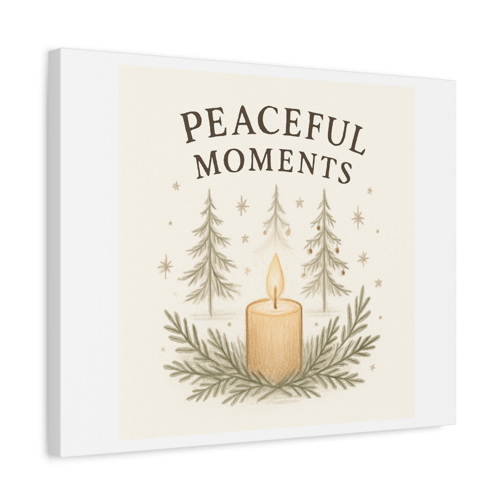 Peaceful Moments Candle Canvas — Matte Stretched Wall Art