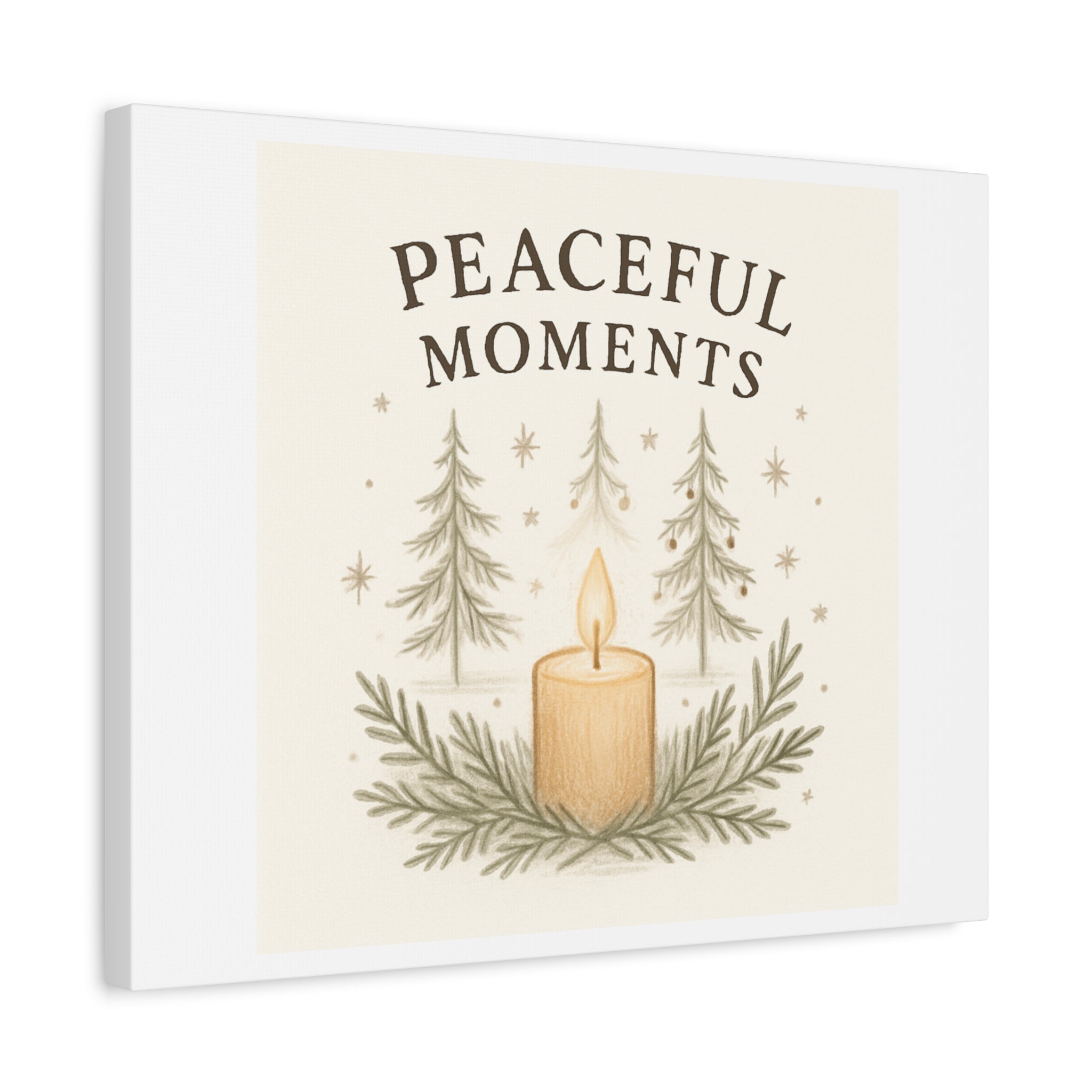 Peaceful Moments Candle Canvas — Matte Stretched Wall Art