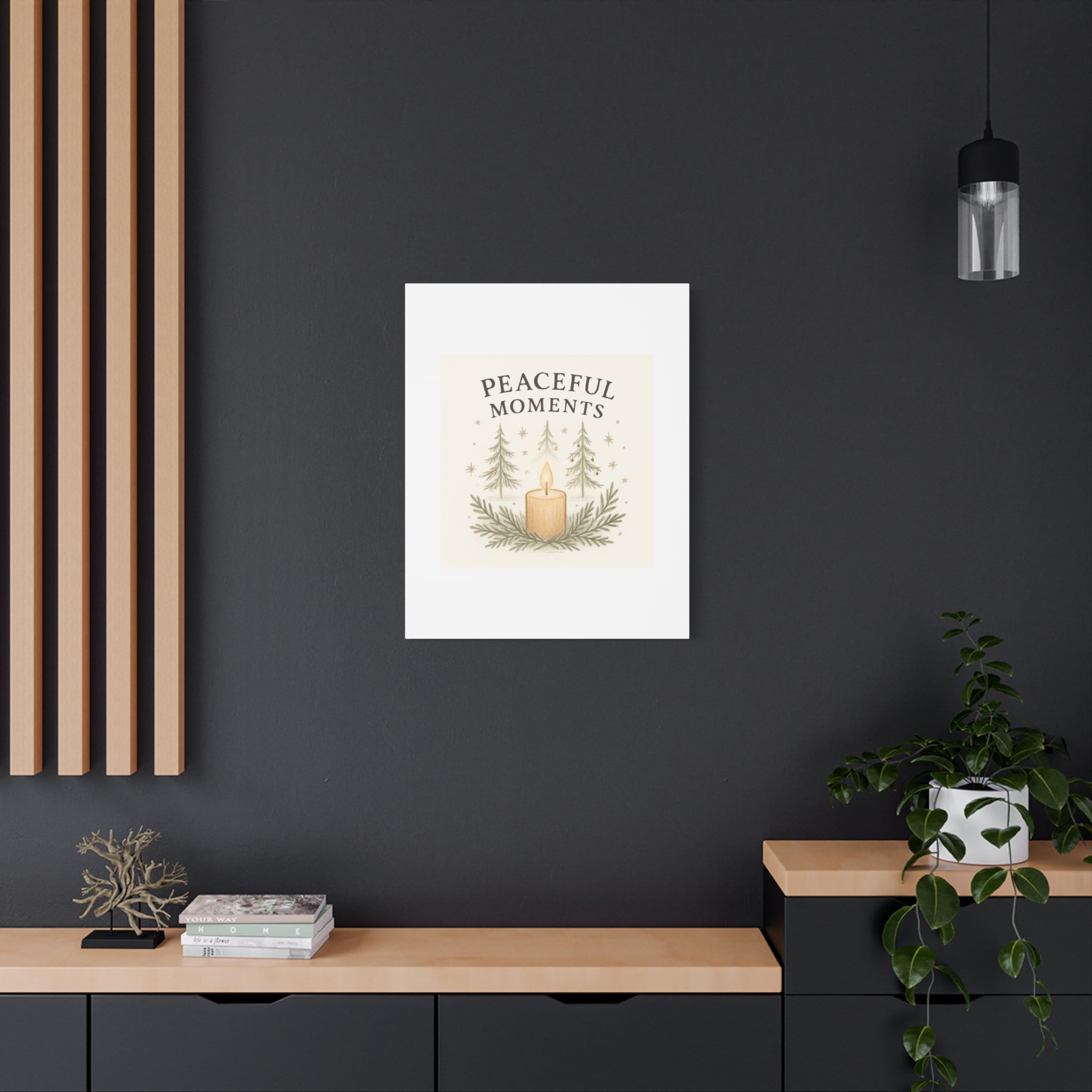 Peaceful Moments Candle Canvas — Matte Stretched Wall Art