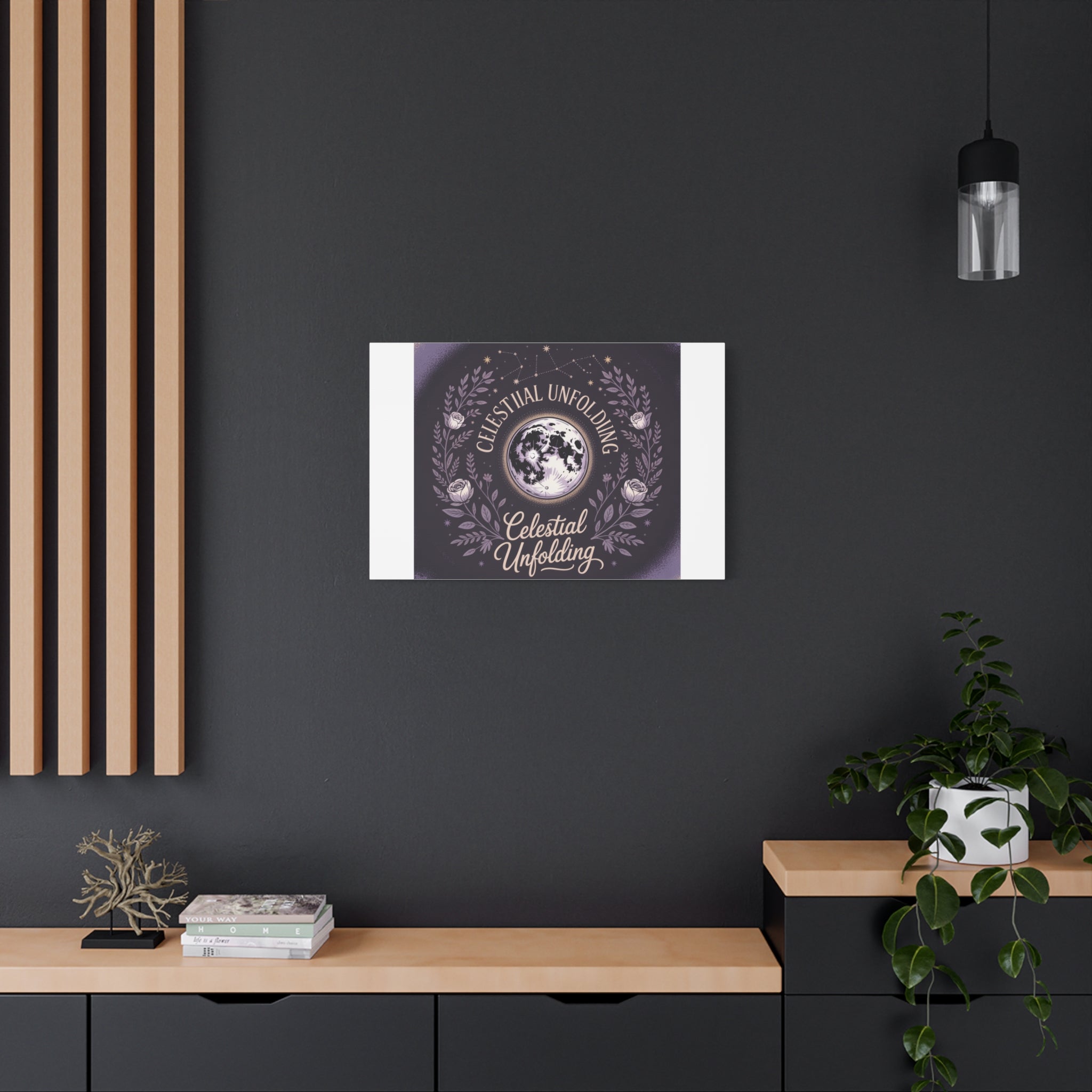 Celestial Unfolding Moon Art Canvas