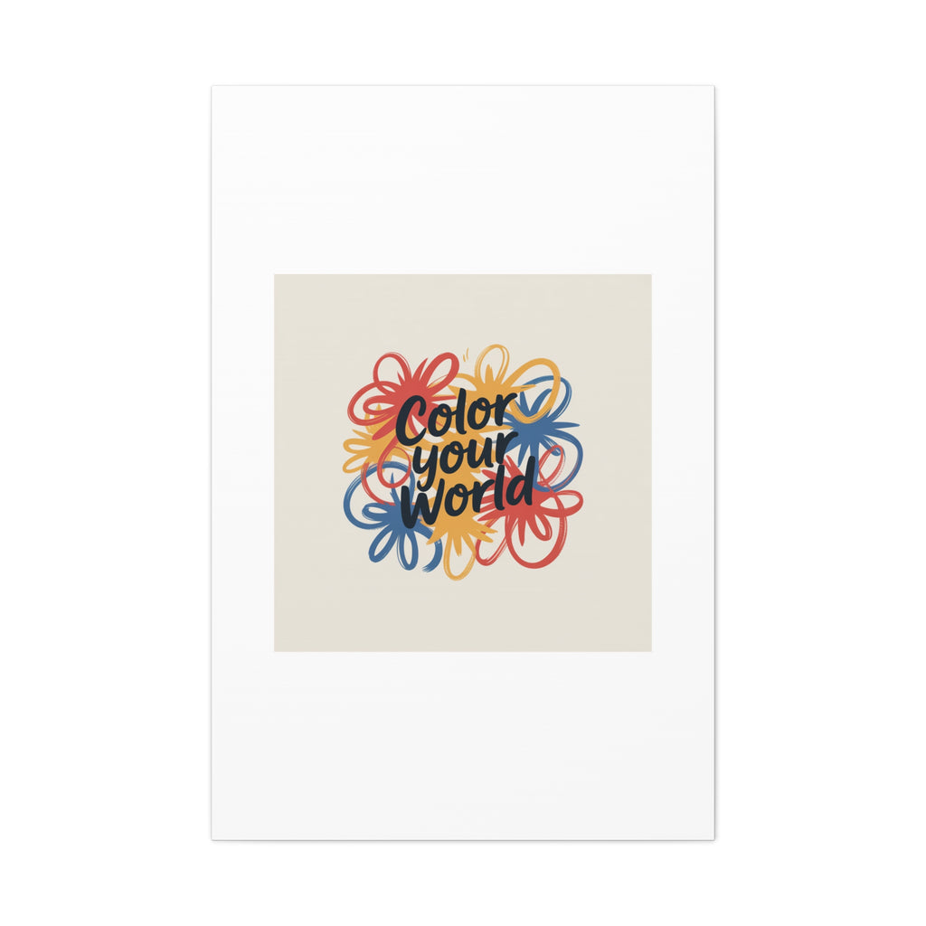 Canvas Art – “Color Your World” Floral Wall Art