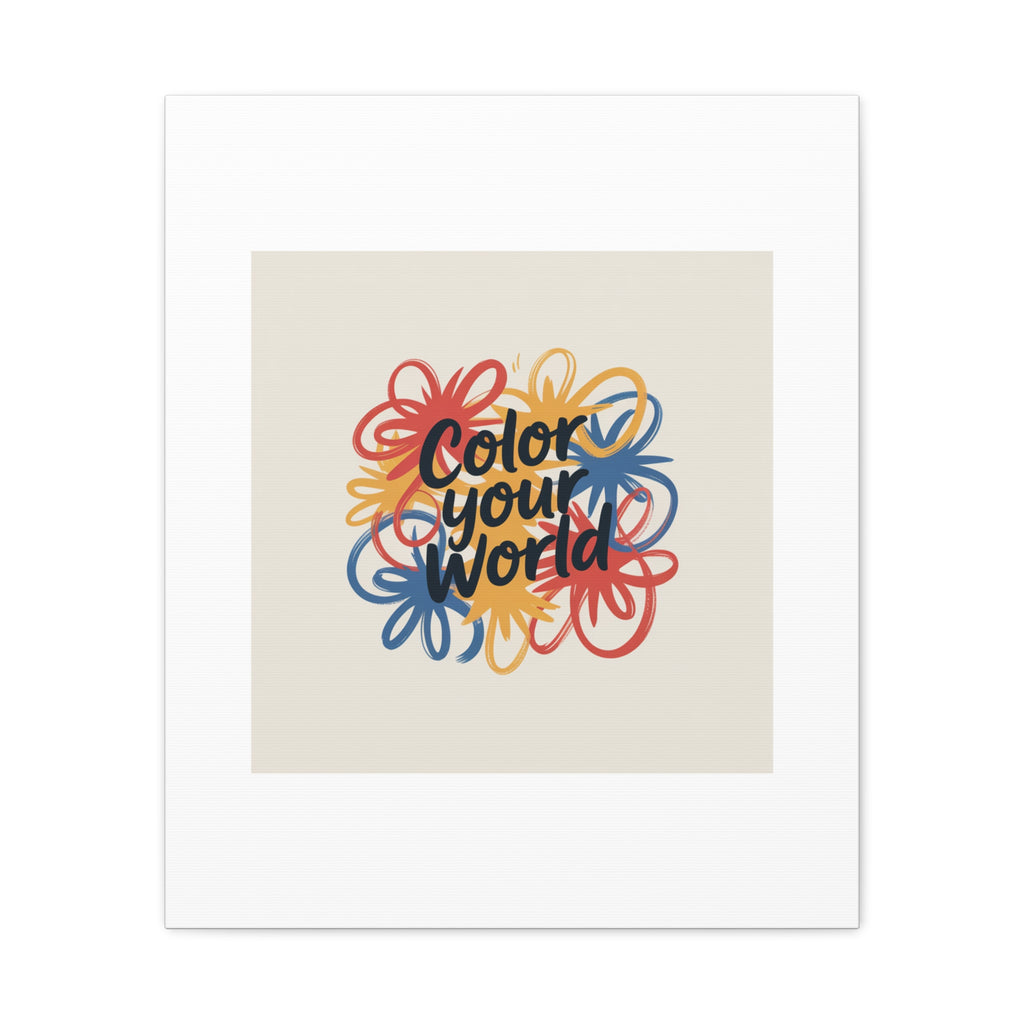 Canvas Art – “Color Your World” Floral Wall Art