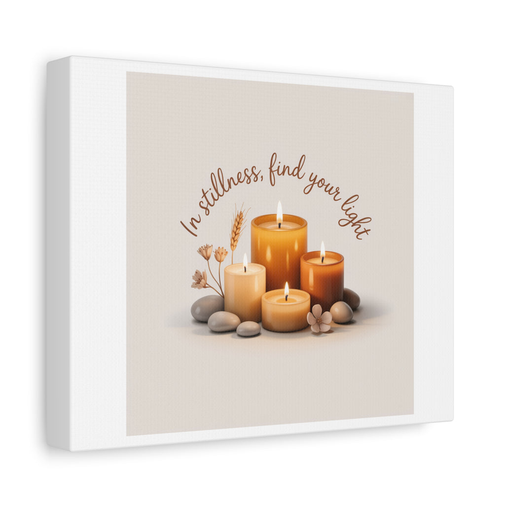 Canvas Wall Art - "In Stillness, Find Your Light" Candle Print
