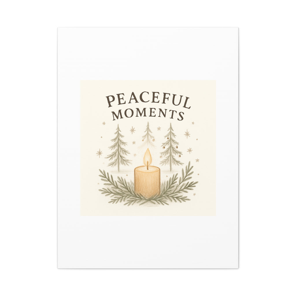 Peaceful Moments Candle Canvas — Matte Stretched Wall Art