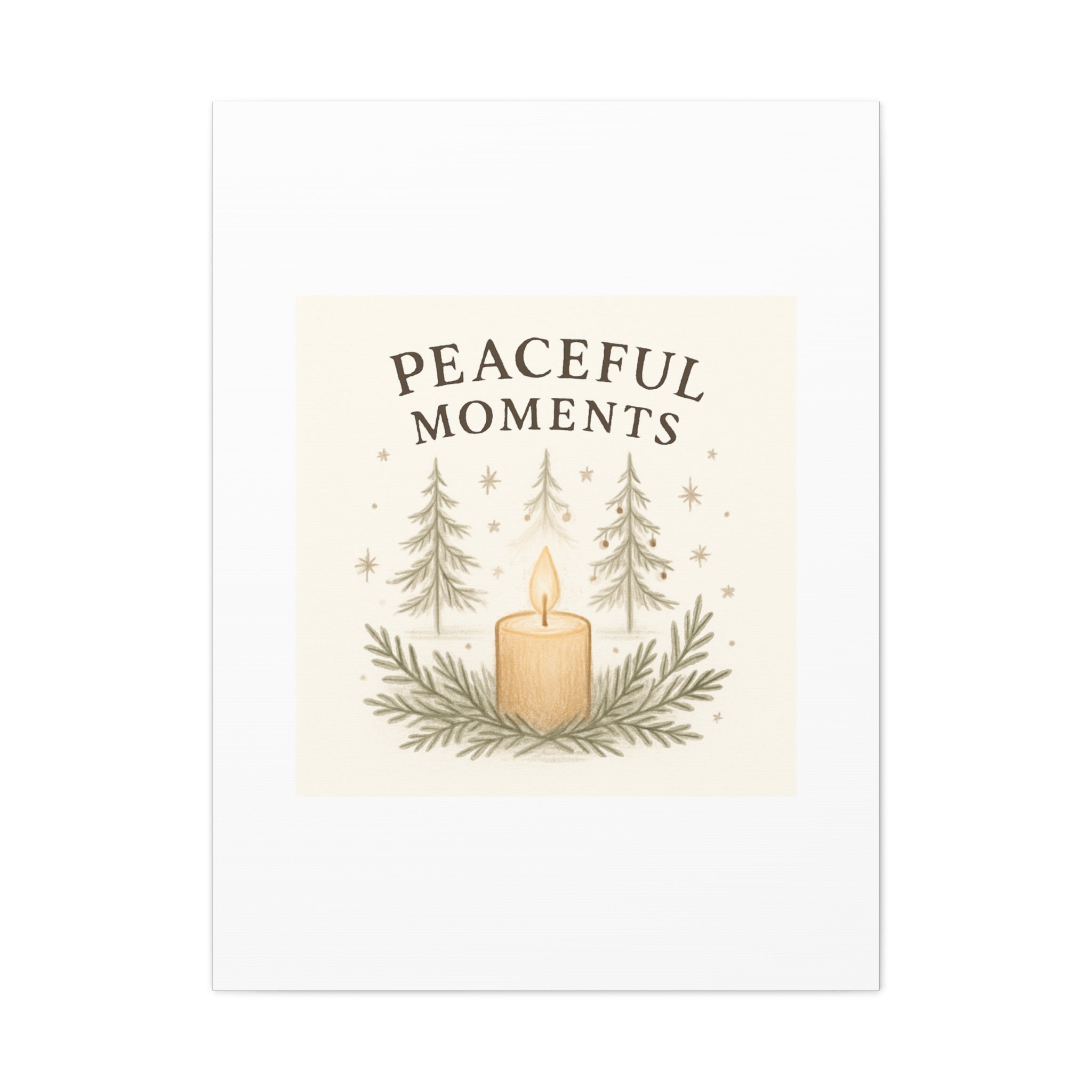 Peaceful Moments Candle Canvas — Matte Stretched Wall Art