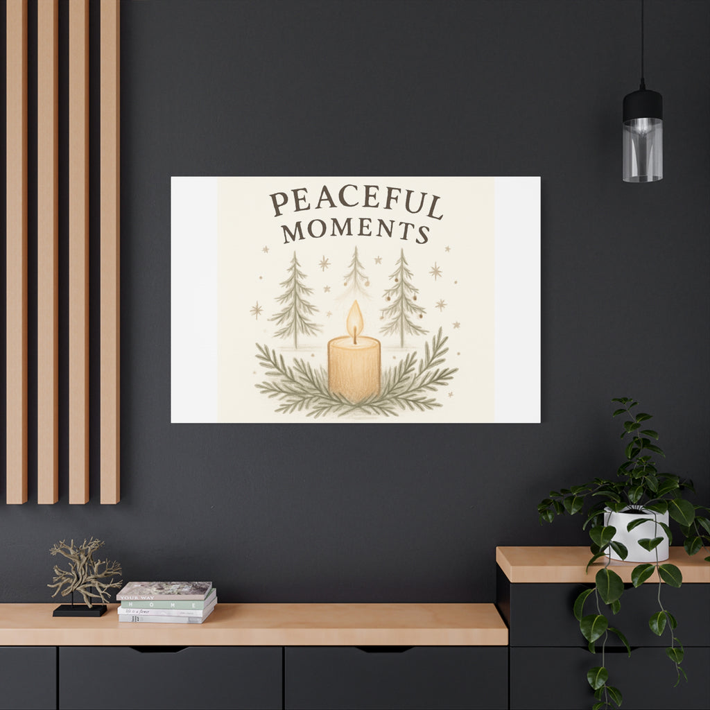 Peaceful Moments Candle Canvas — Matte Stretched Wall Art