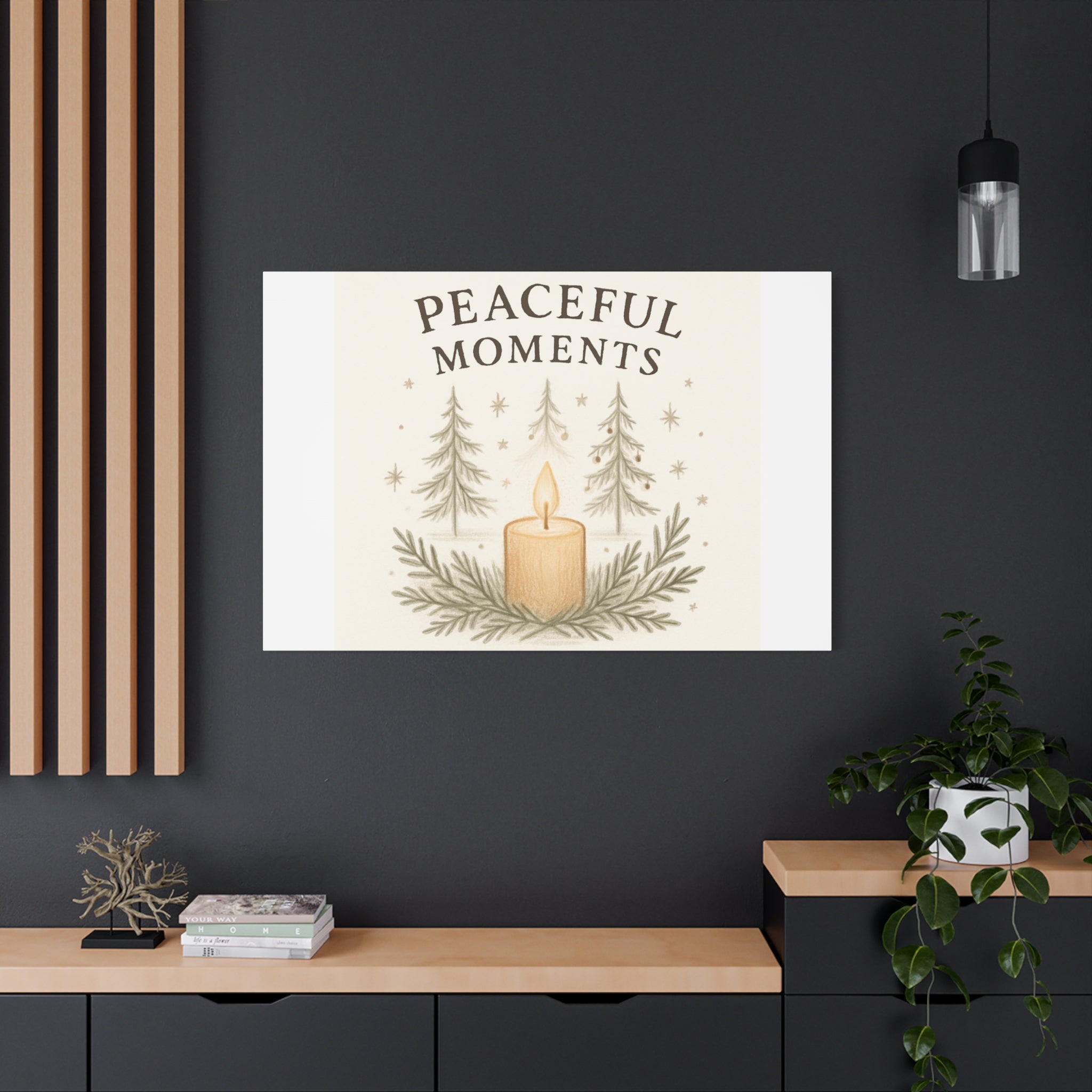 Peaceful Moments Candle Canvas — Matte Stretched Wall Art