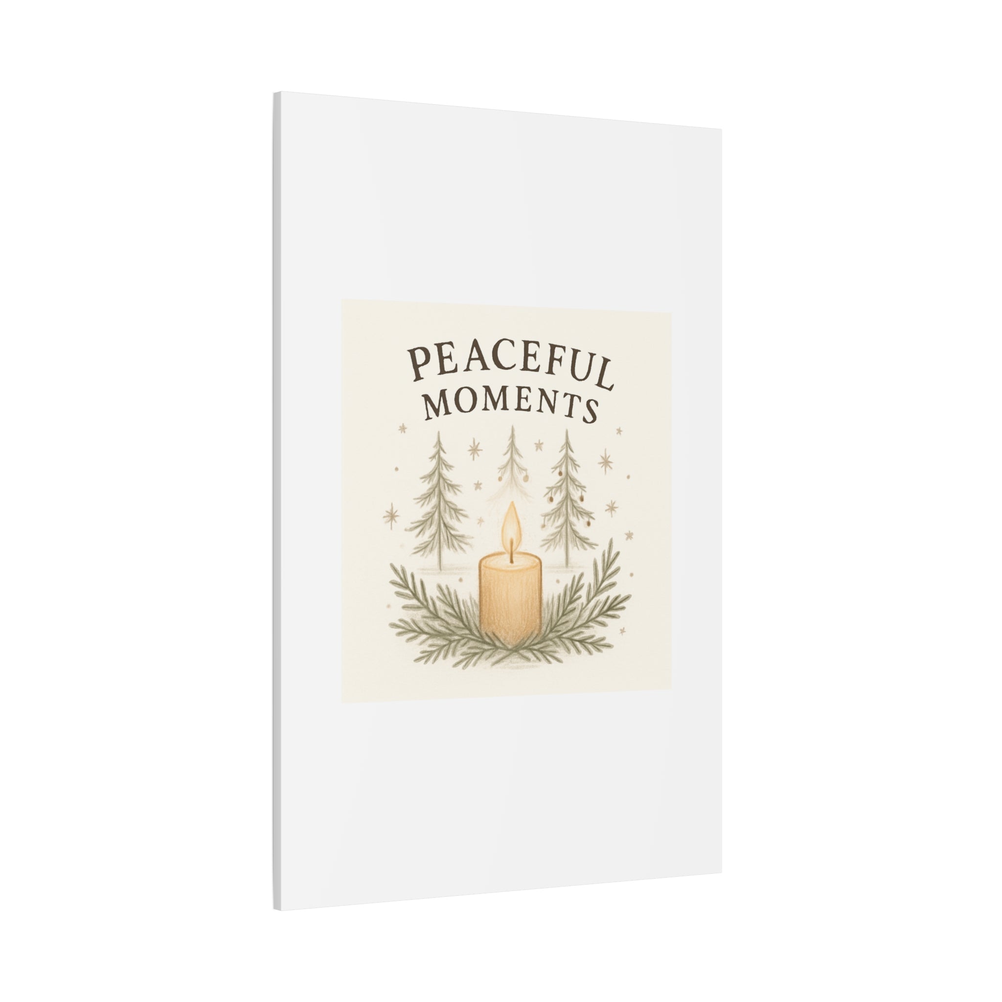 Peaceful Moments Candle Canvas — Matte Stretched Wall Art