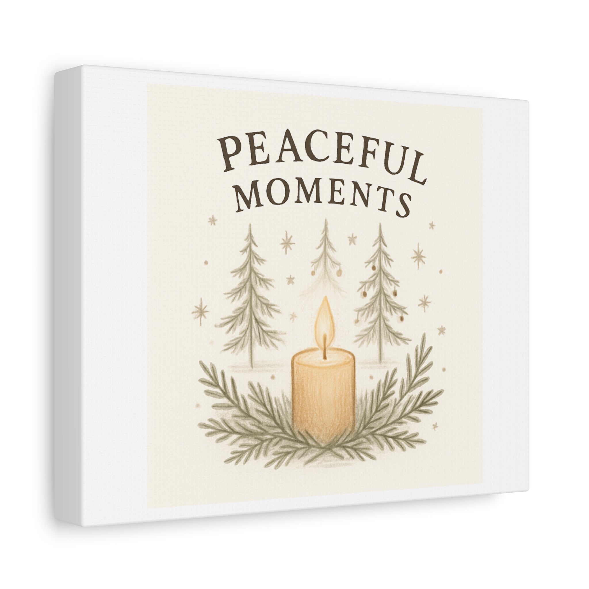 Peaceful Moments Candle Canvas — Matte Stretched Wall Art