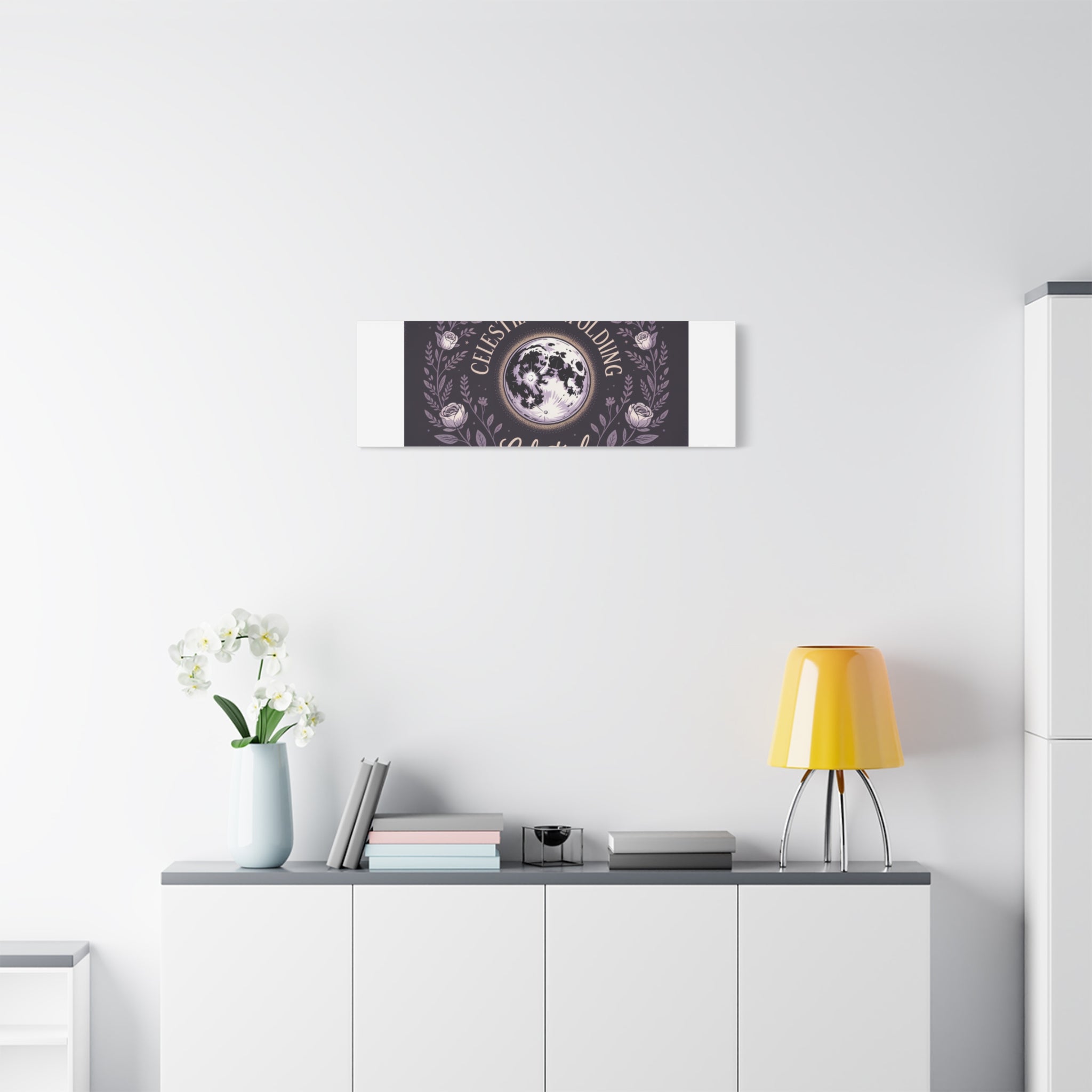 Celestial Unfolding Moon Art Canvas