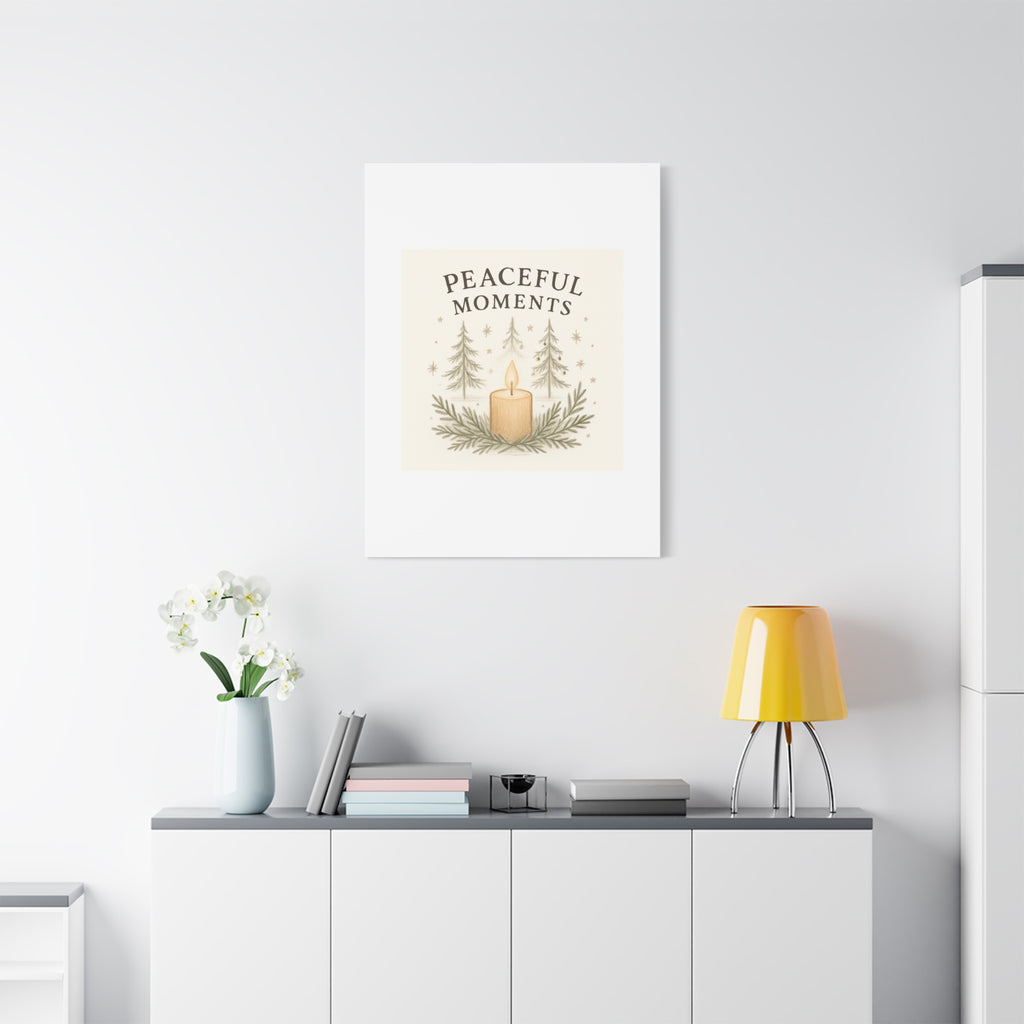 Peaceful Moments Candle Canvas — Matte Stretched Wall Art